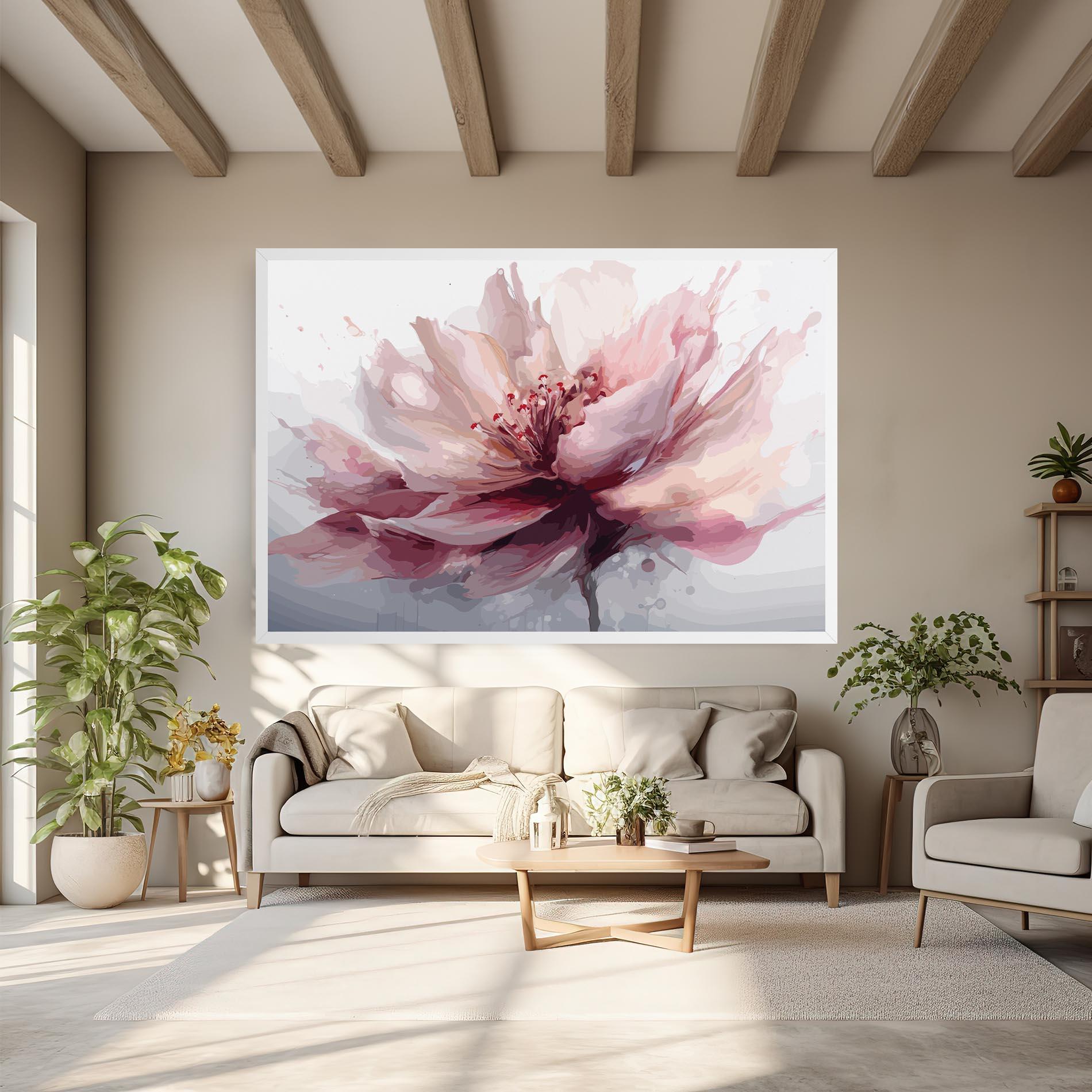 Vászonkép Meditation Flower mockup 6