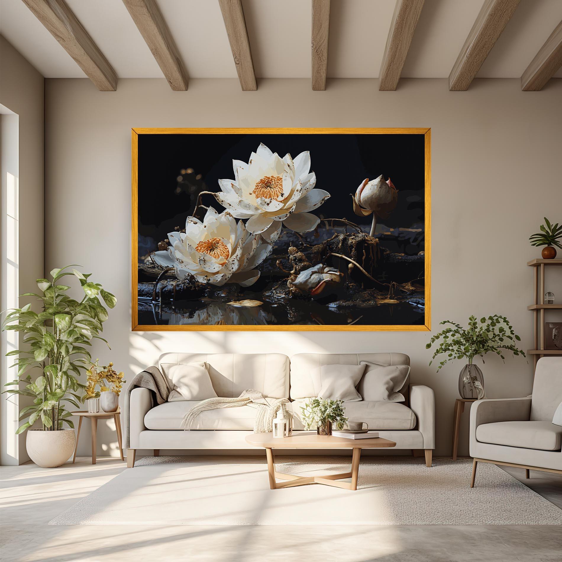 Vászonkép Beautiful White Nature mockup 6