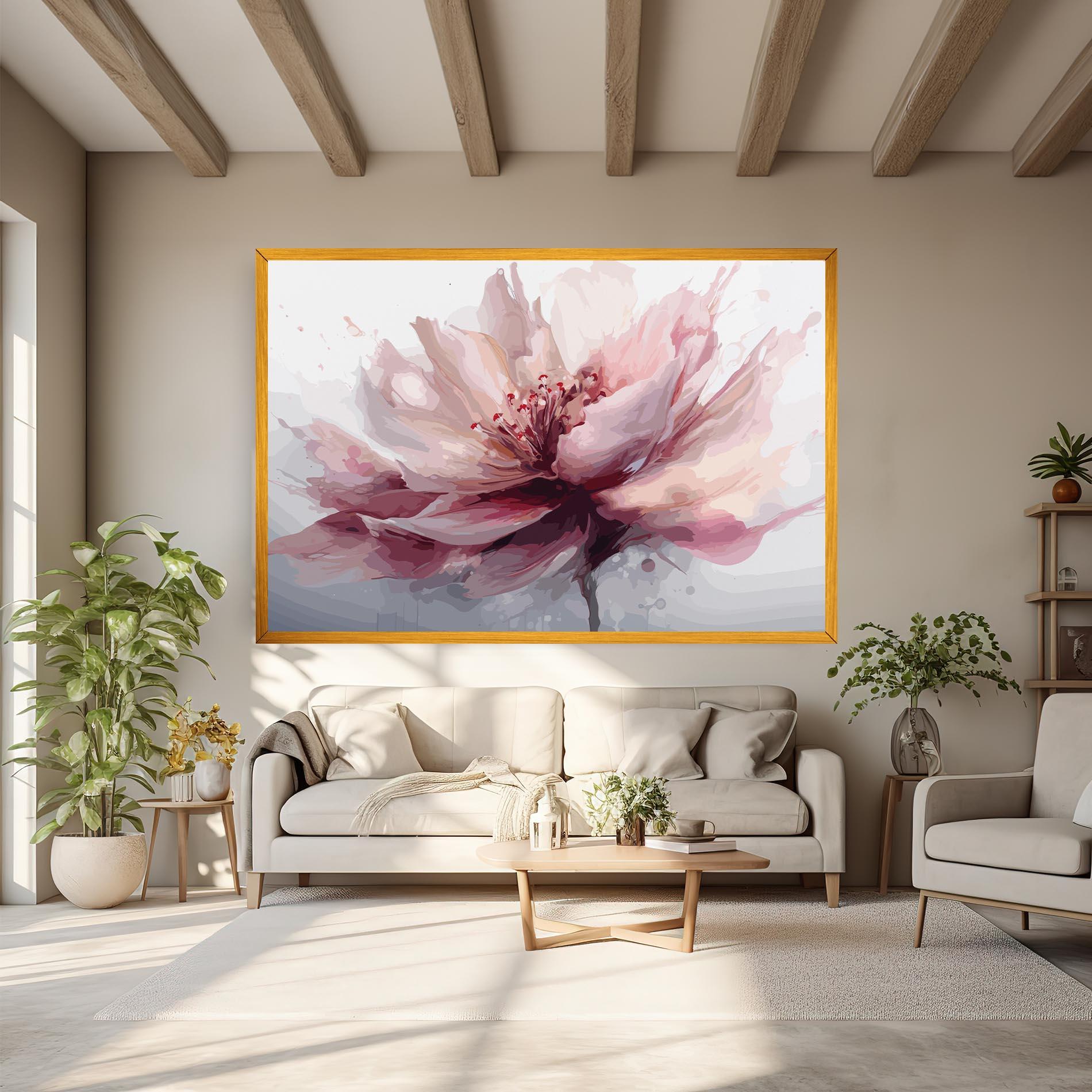 Vászonkép Meditation Flower mockup 6