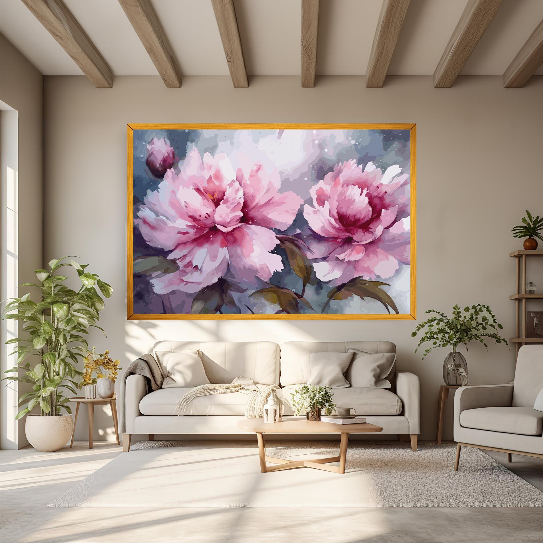 Vászonkép Pink Nature Flower mockup 6