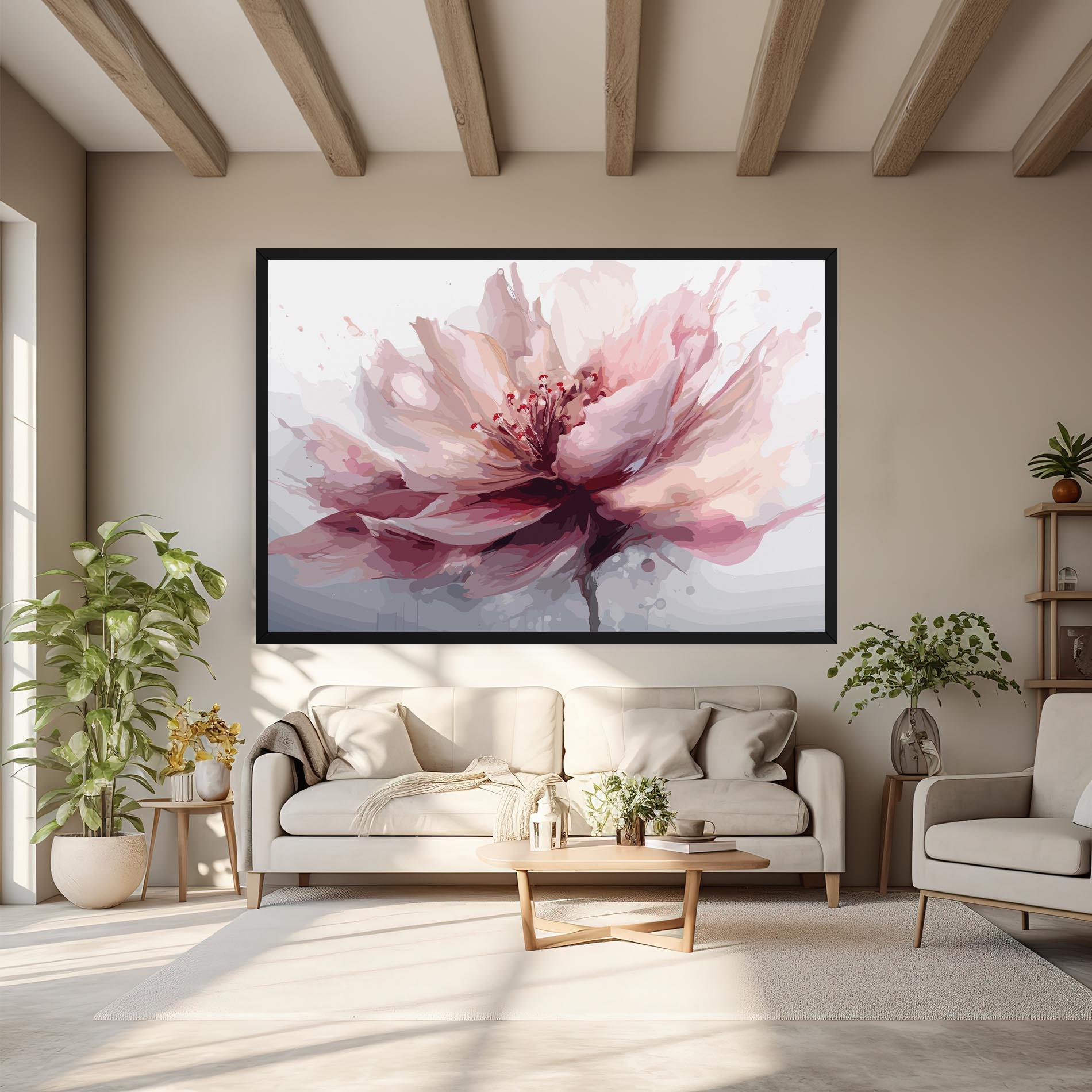 Vászonkép Meditation Flower mockup 6