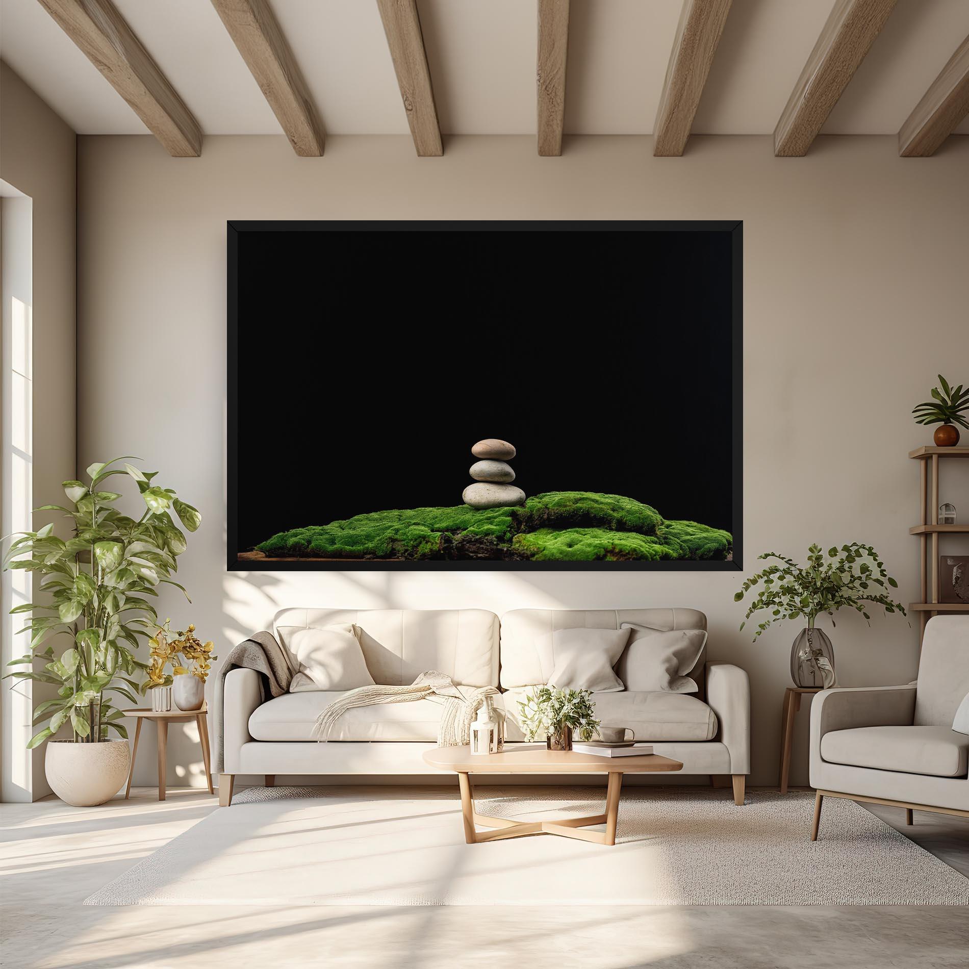 Vászonkép Three Stone Moss mockup 6