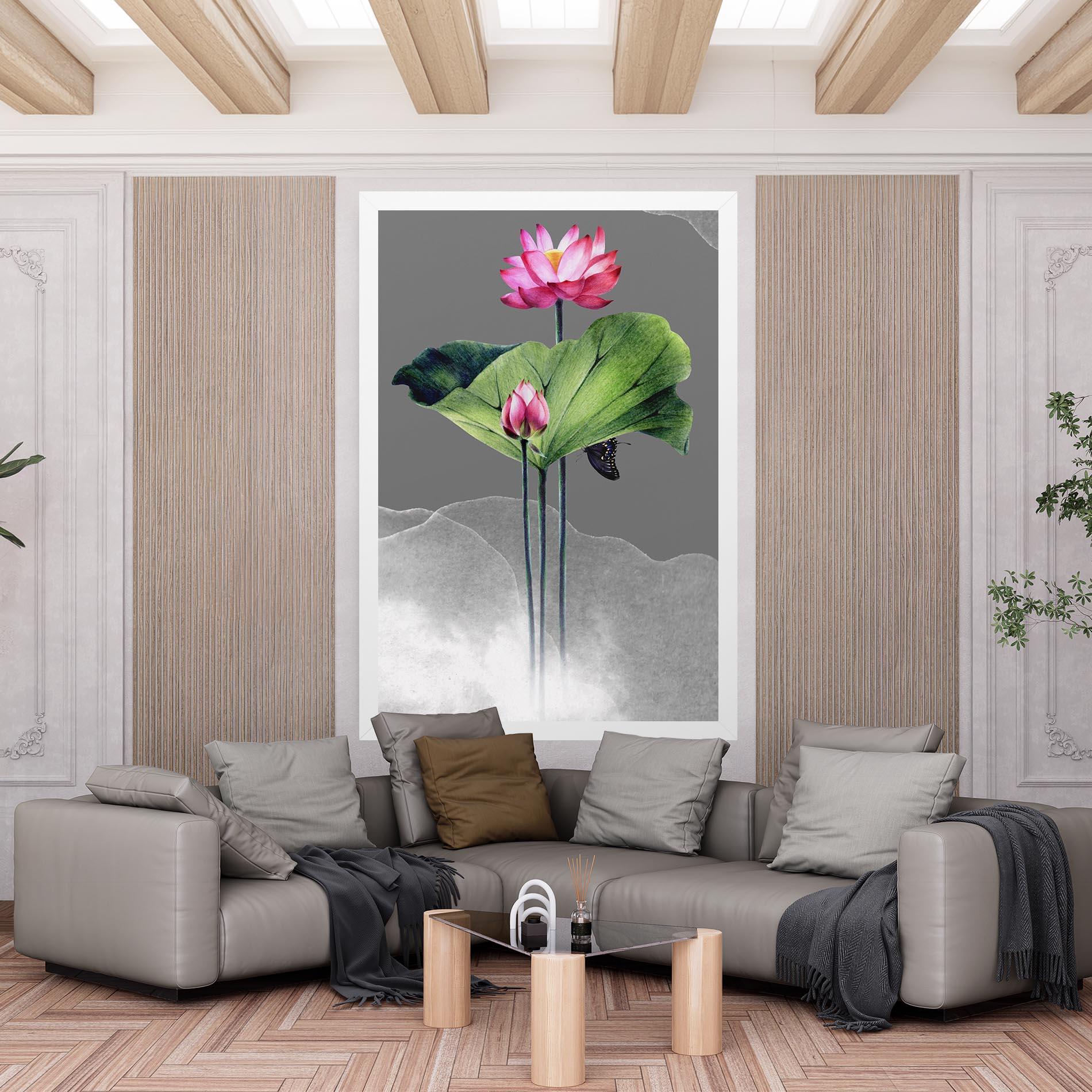 Vászonkép Pink Lotus Art mockup 6