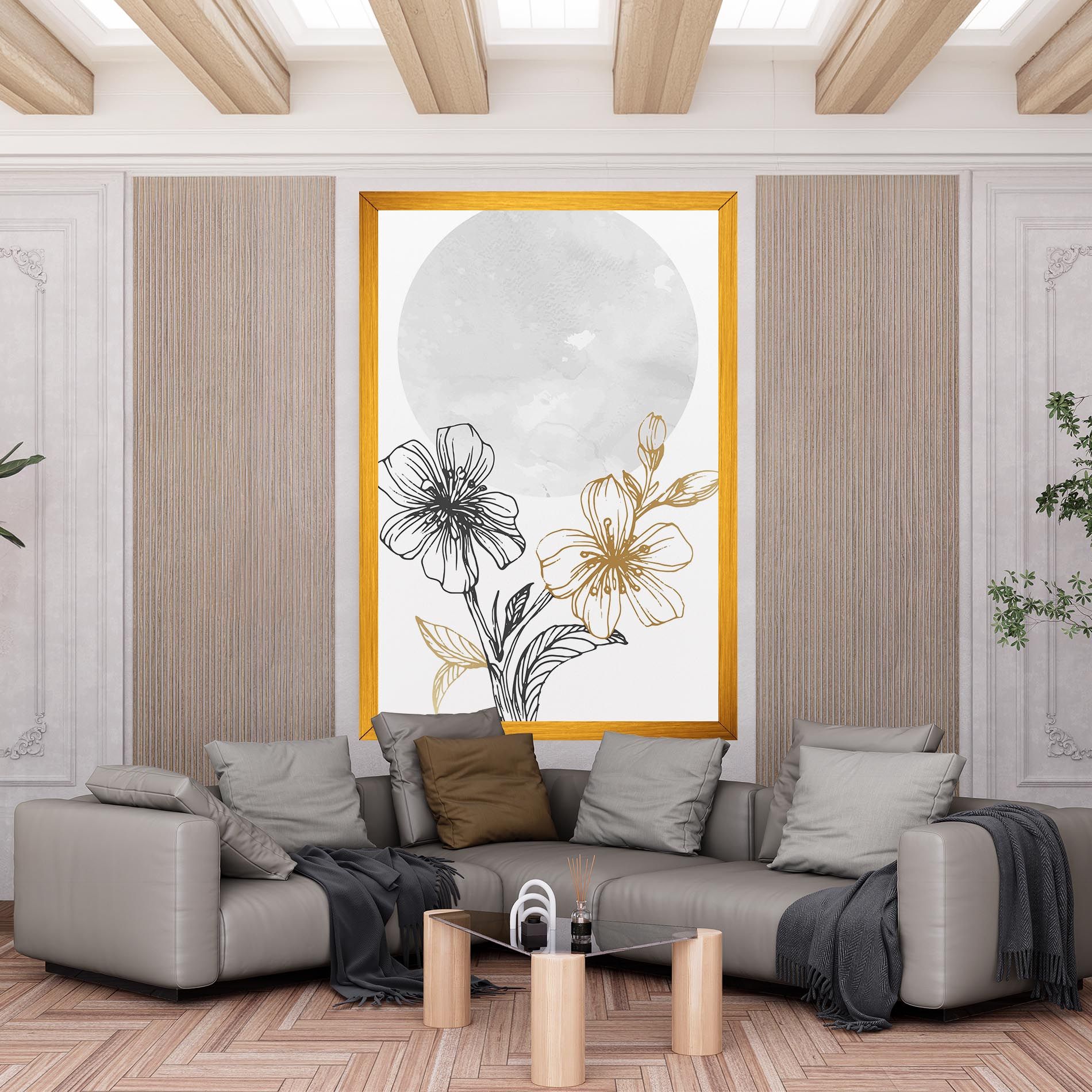 Grey Moon Flowers mockup 6