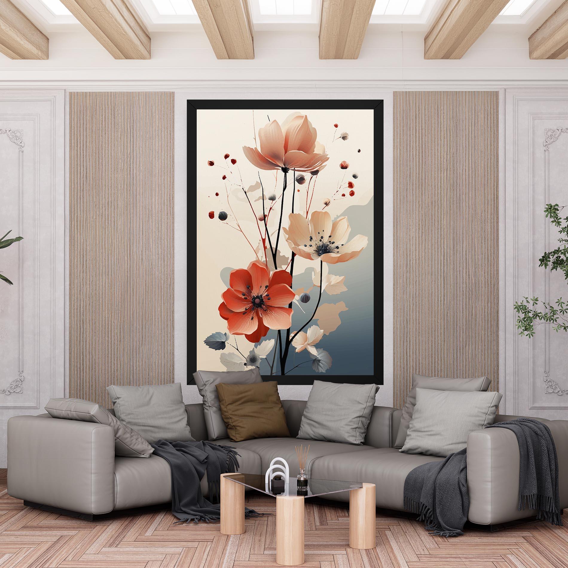 Vászonkép Cream Flower Nature mockup 6