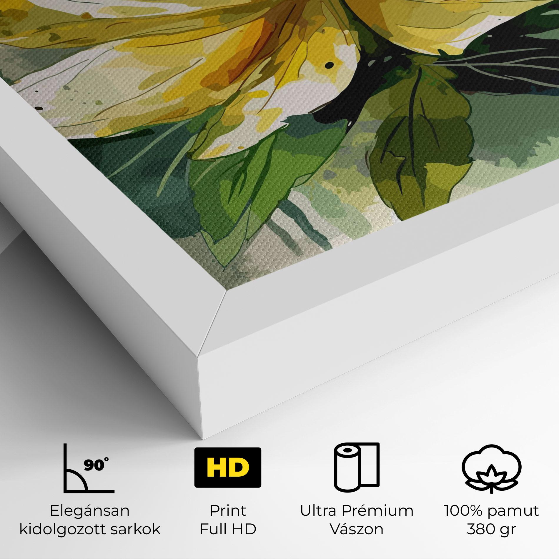 Vászonkép Yellow Flower Nature mockup 4