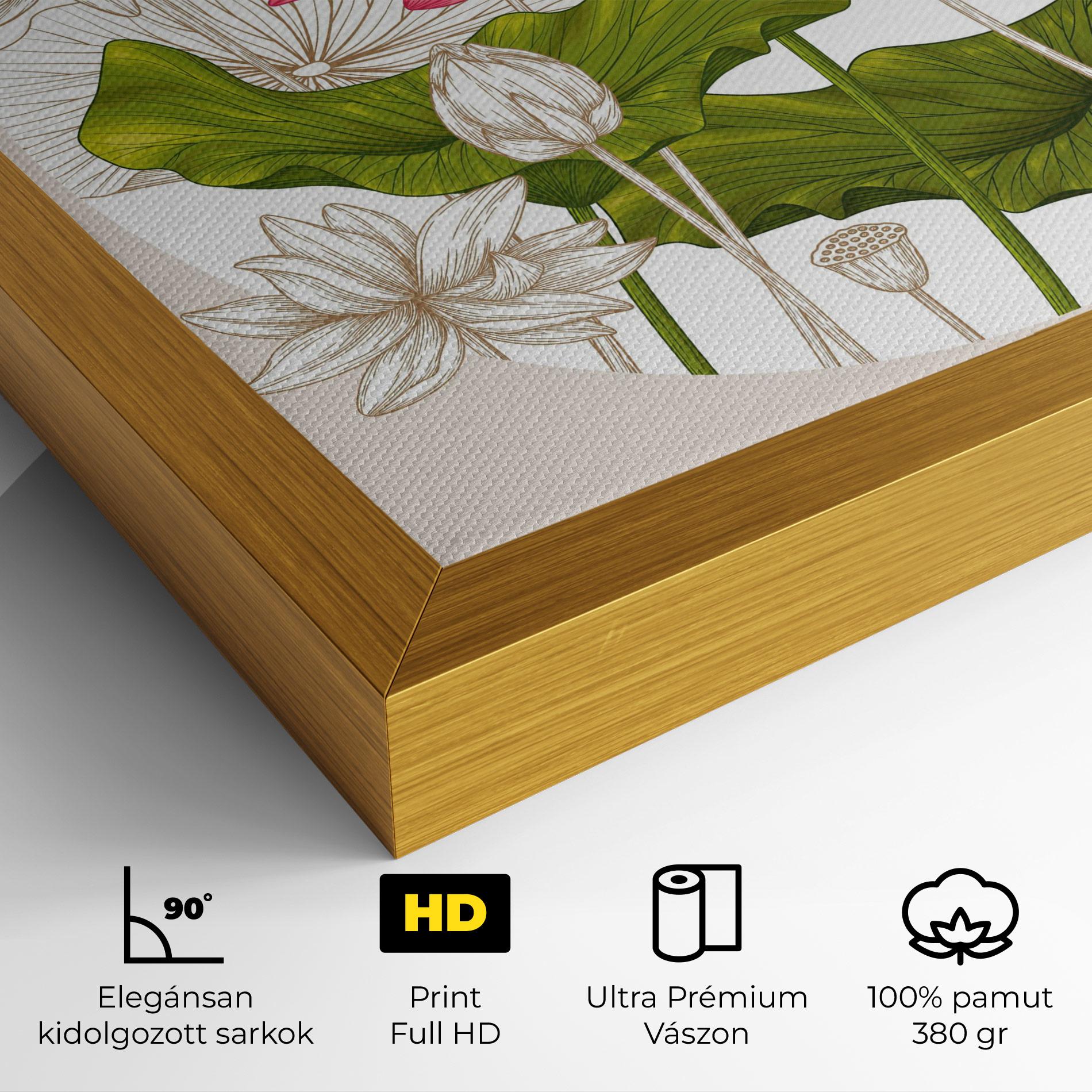 Vászonkép Pretty Lotus Art mockup 4