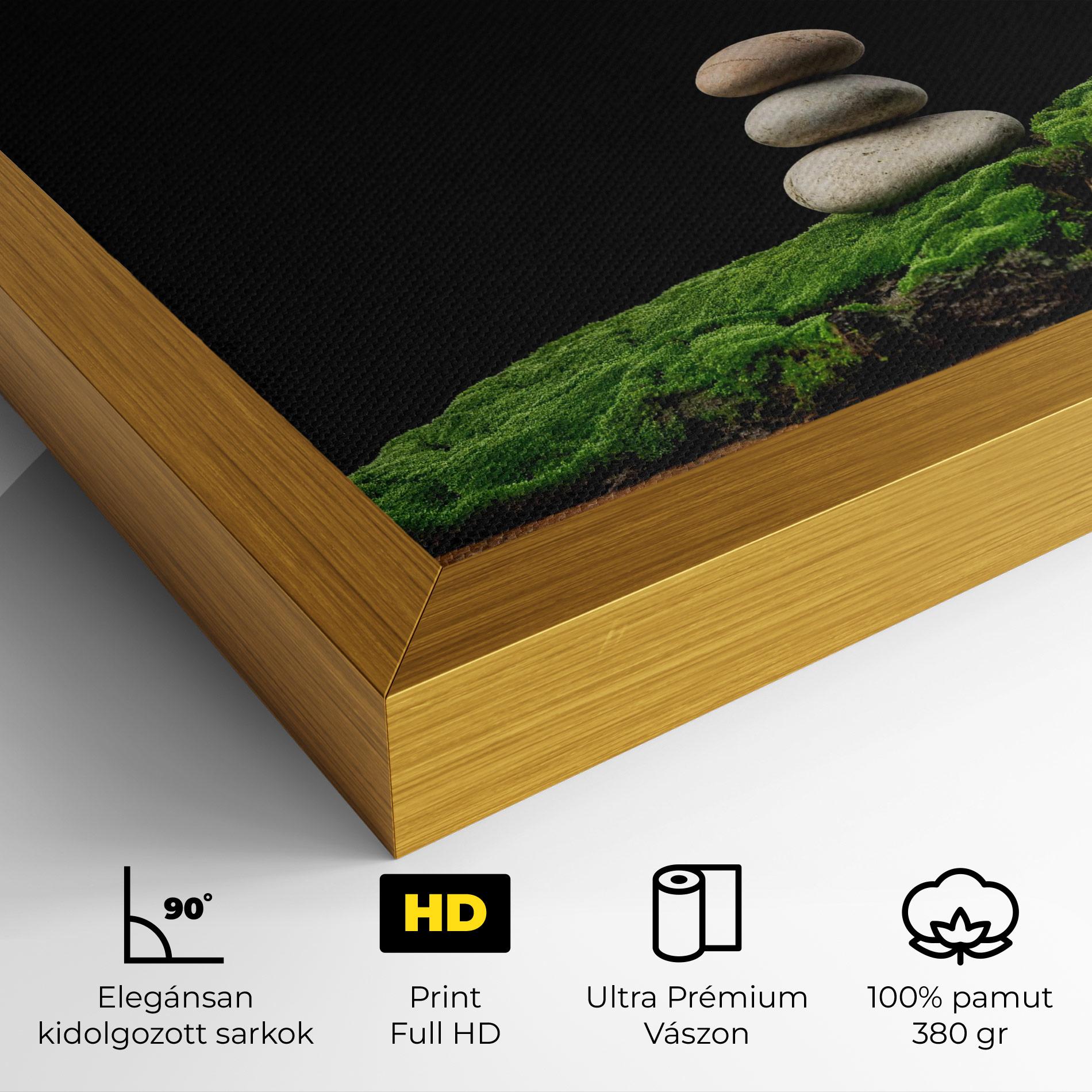 Vászonkép Three Stone Moss mockup 4