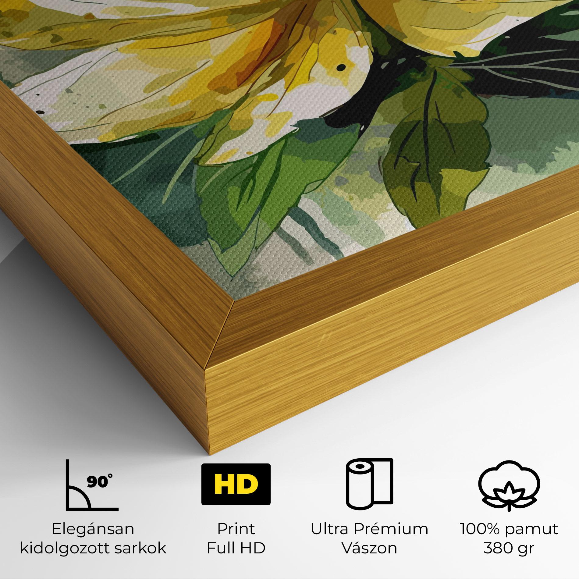 Vászonkép Yellow Flower Nature mockup 4