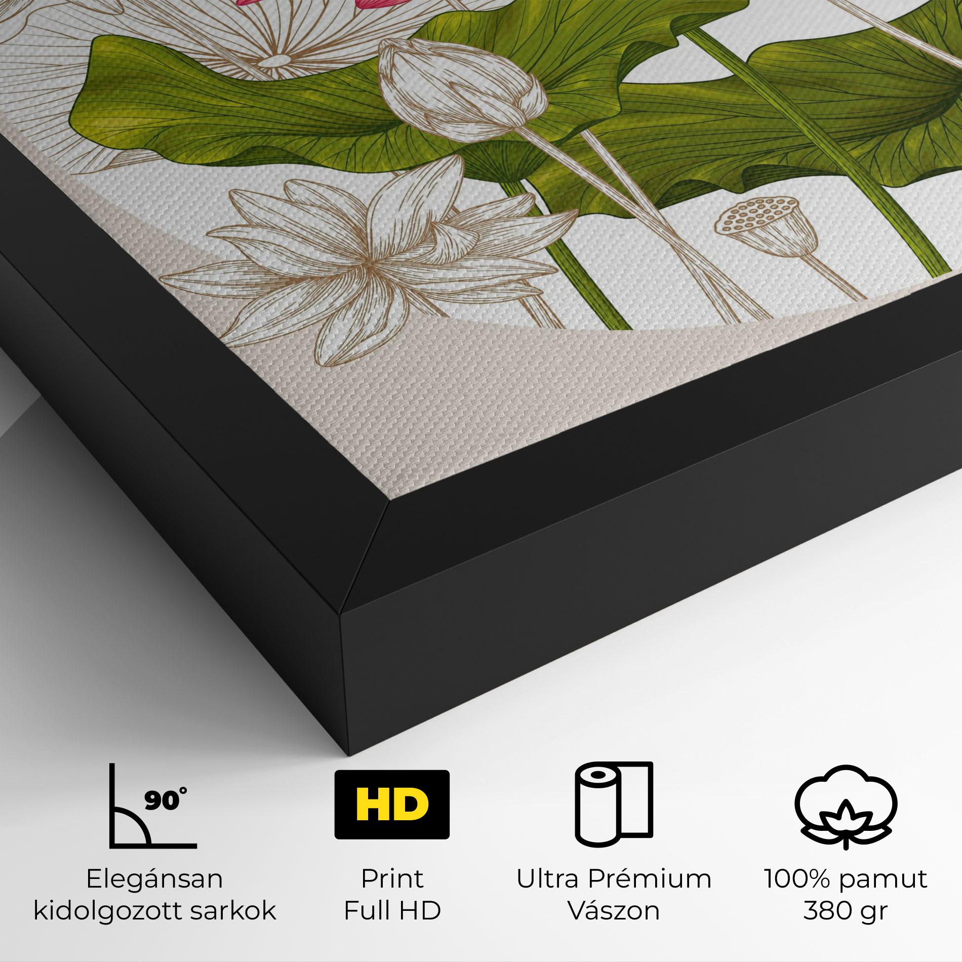 Vászonkép Pretty Lotus Art mockup 4