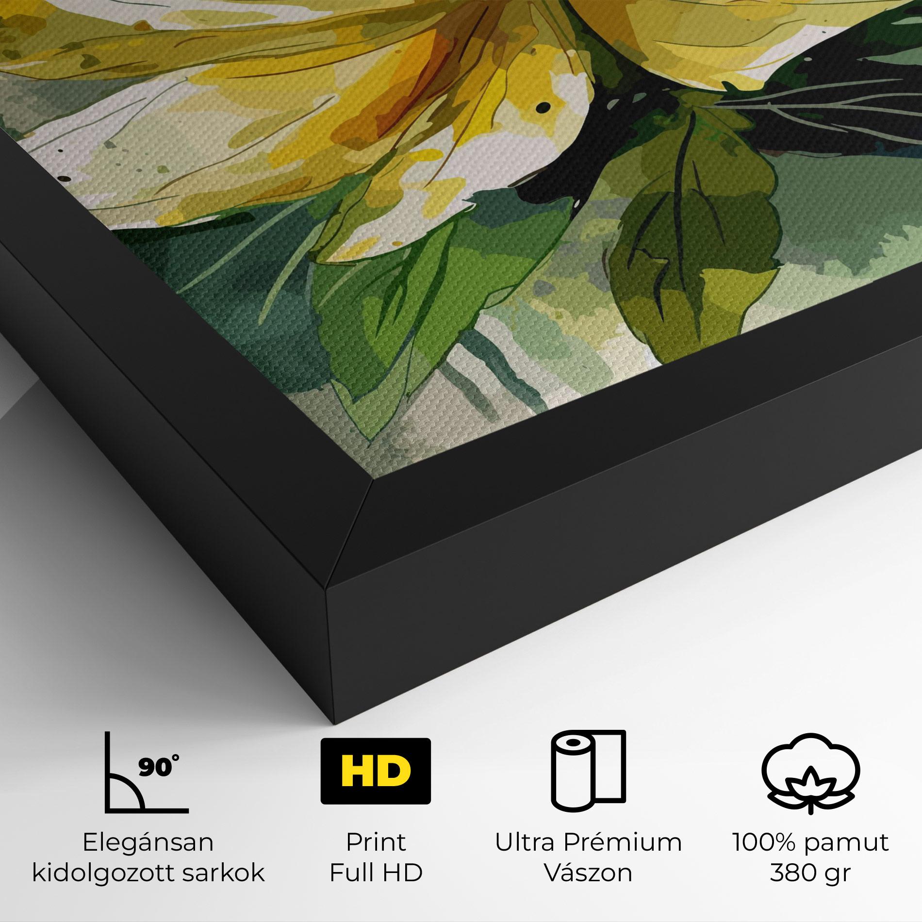 Vászonkép Yellow Flower Nature mockup 4