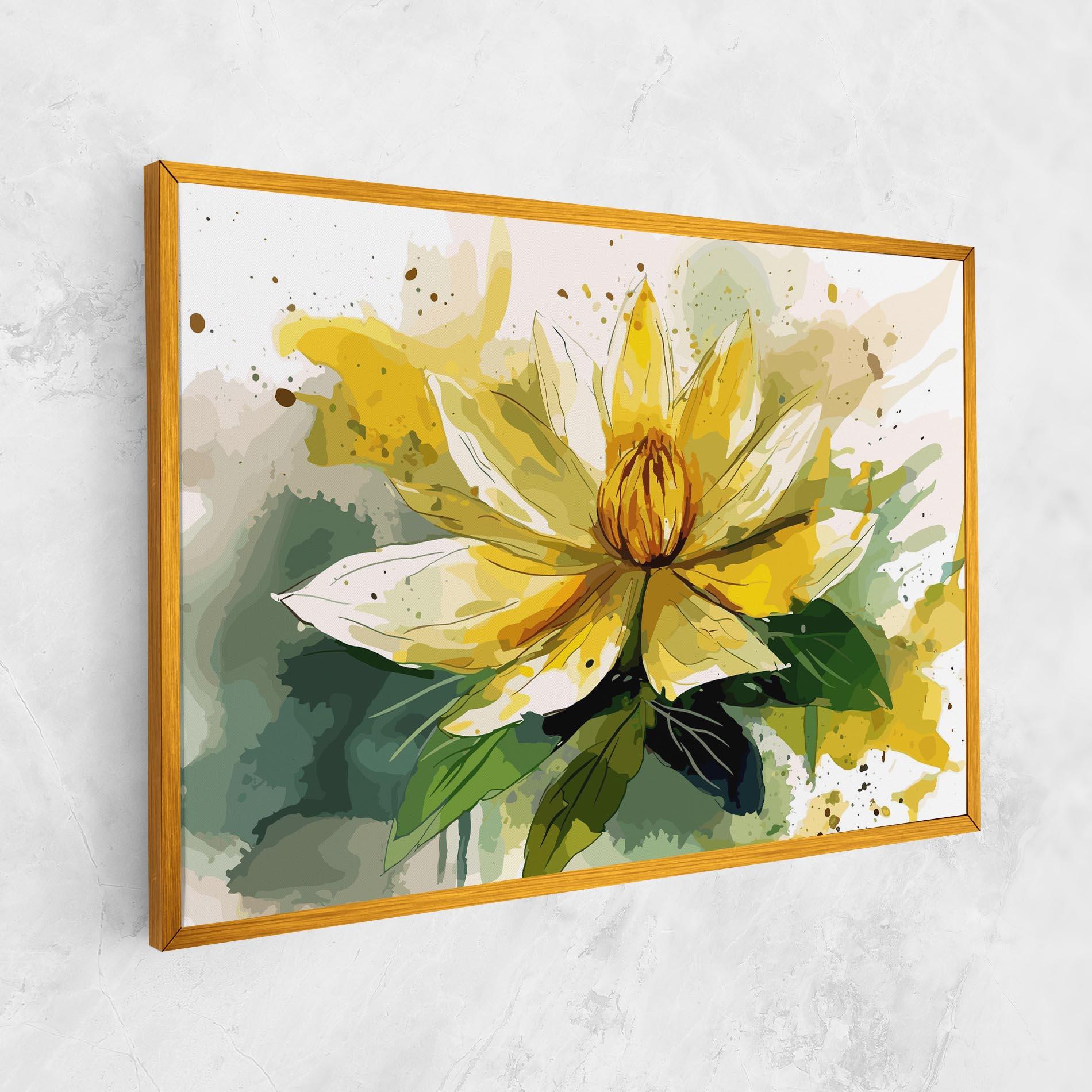 Vászonkép Yellow Flower Nature mockup 1