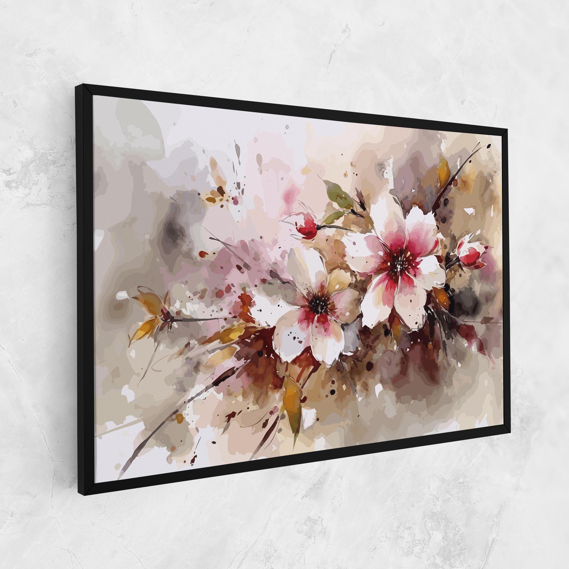 Vászonkép Beautiful Cherry Flower mockup 1