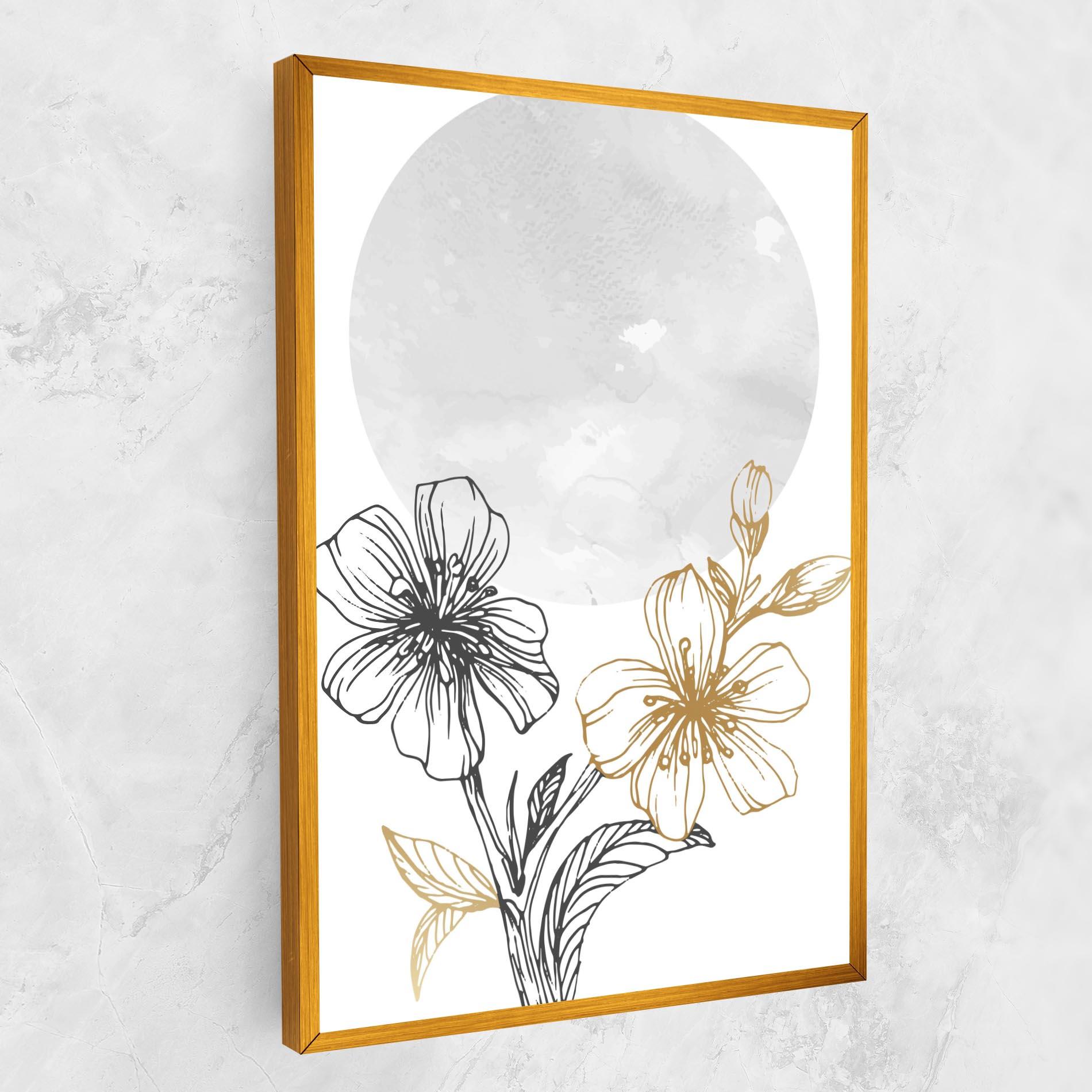 Vászonkép Grey Moon Flowers mockup 1