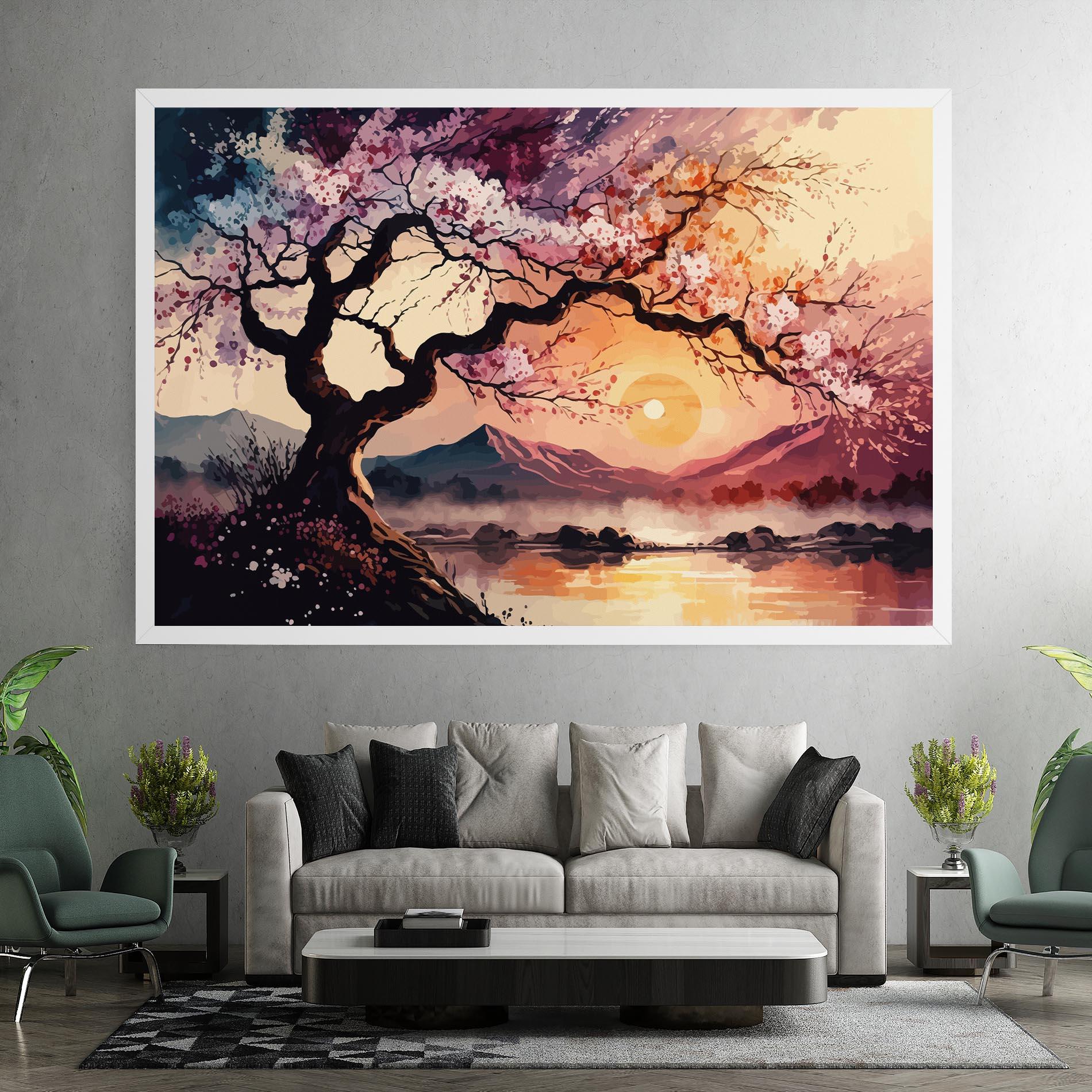 Vászonkép Pink Tree Nature mockup 7