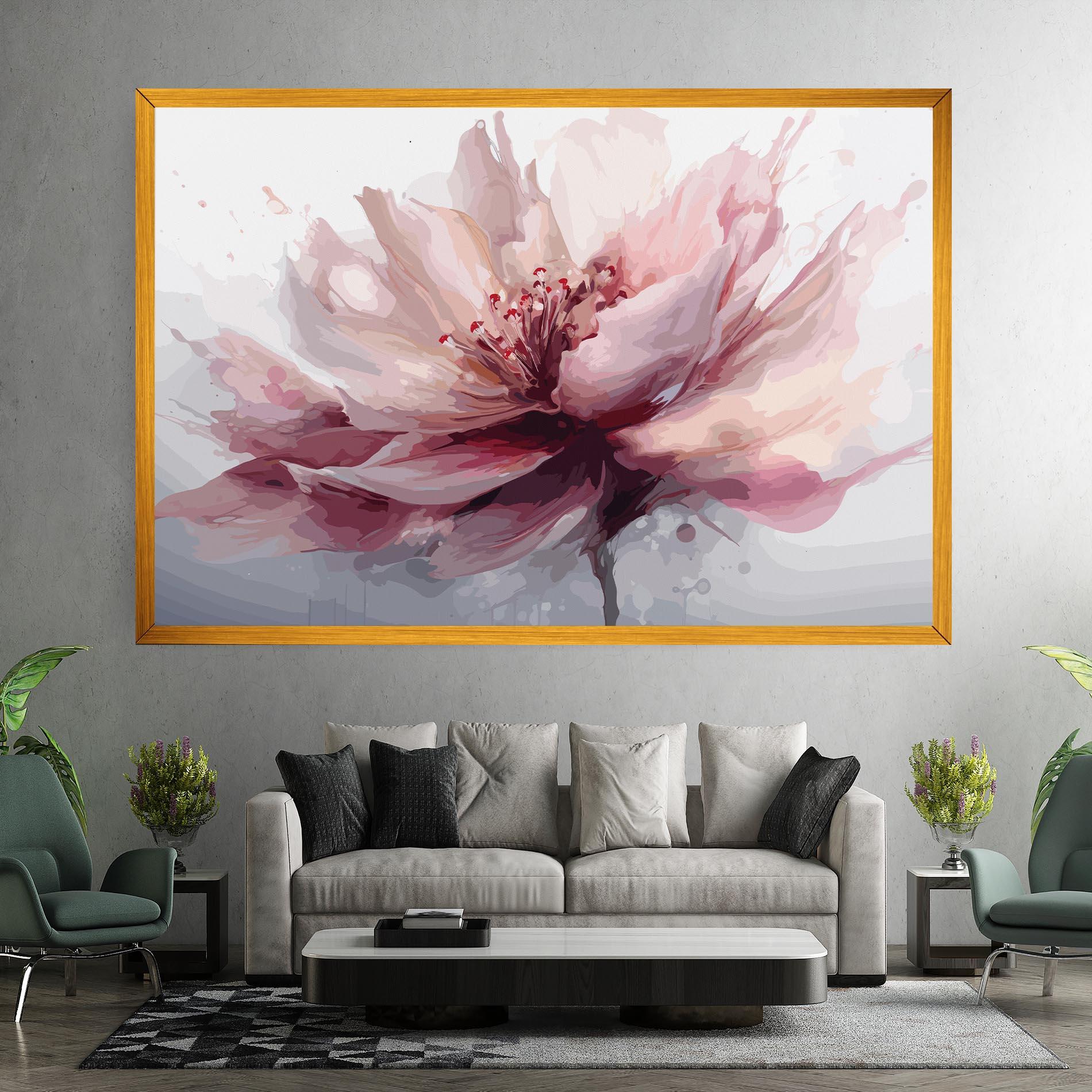 Vászonkép Meditation Flower mockup 7