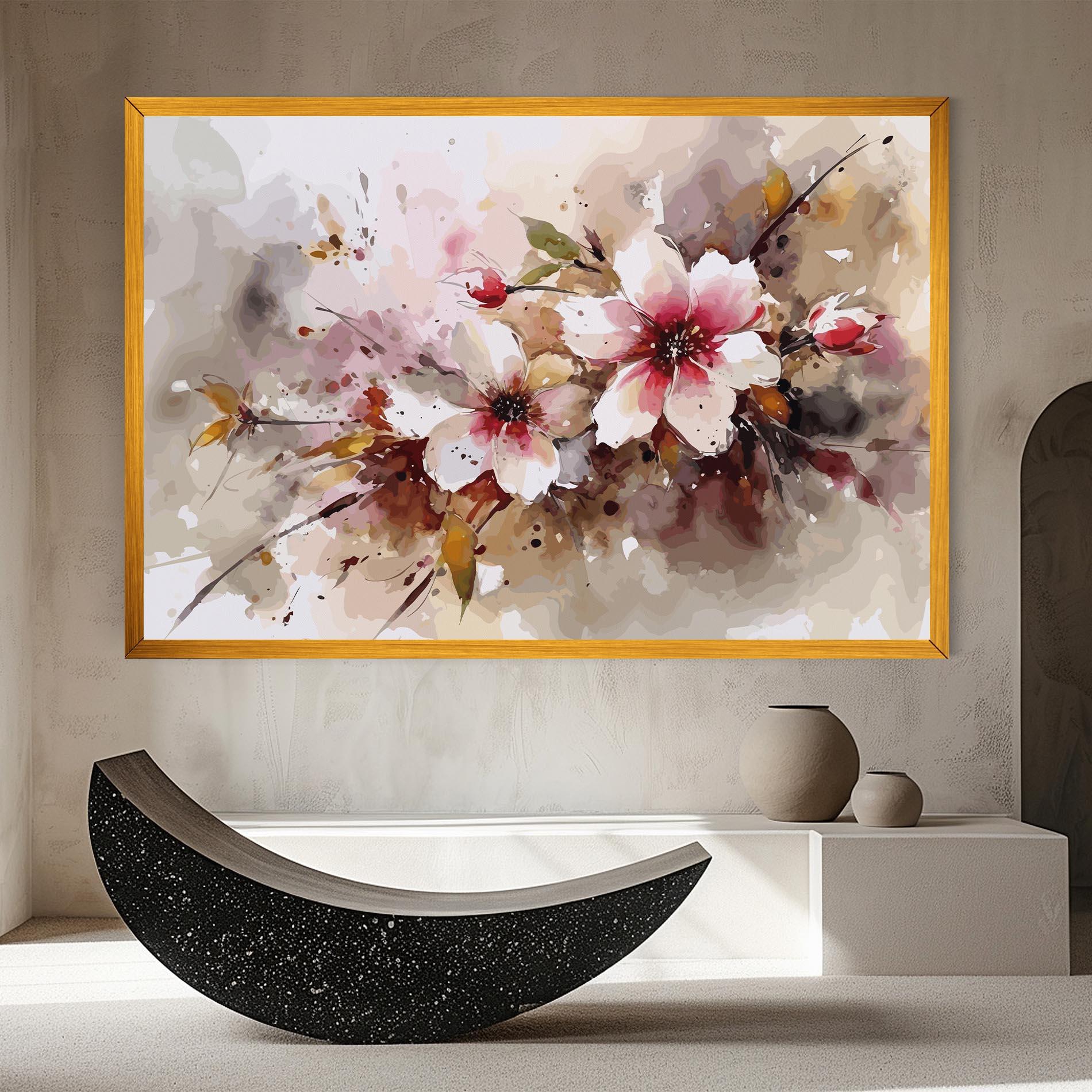 Vászonkép Beautiful Cherry Flower mockup 8