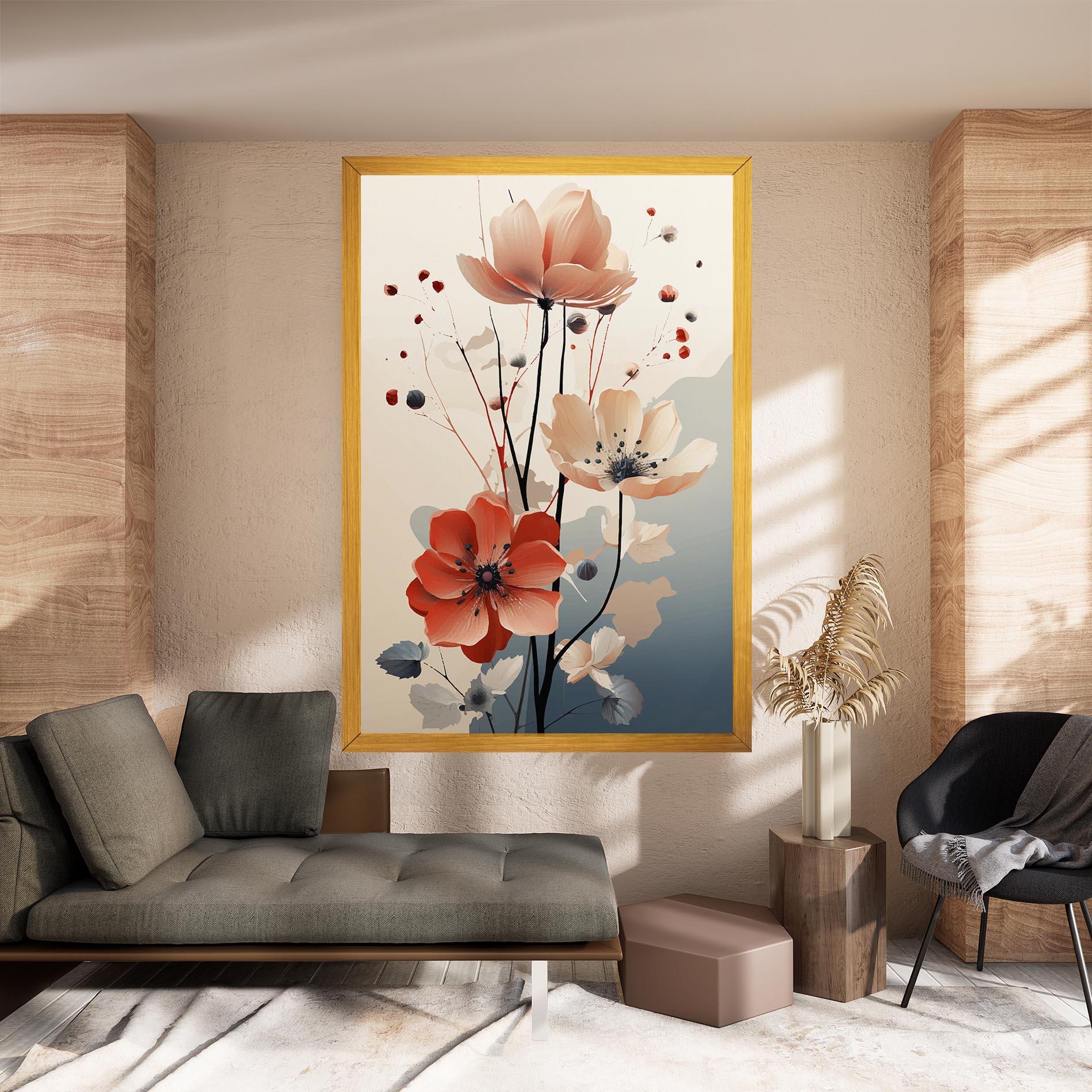 Vászonkép Cream Flower Nature mockup 8