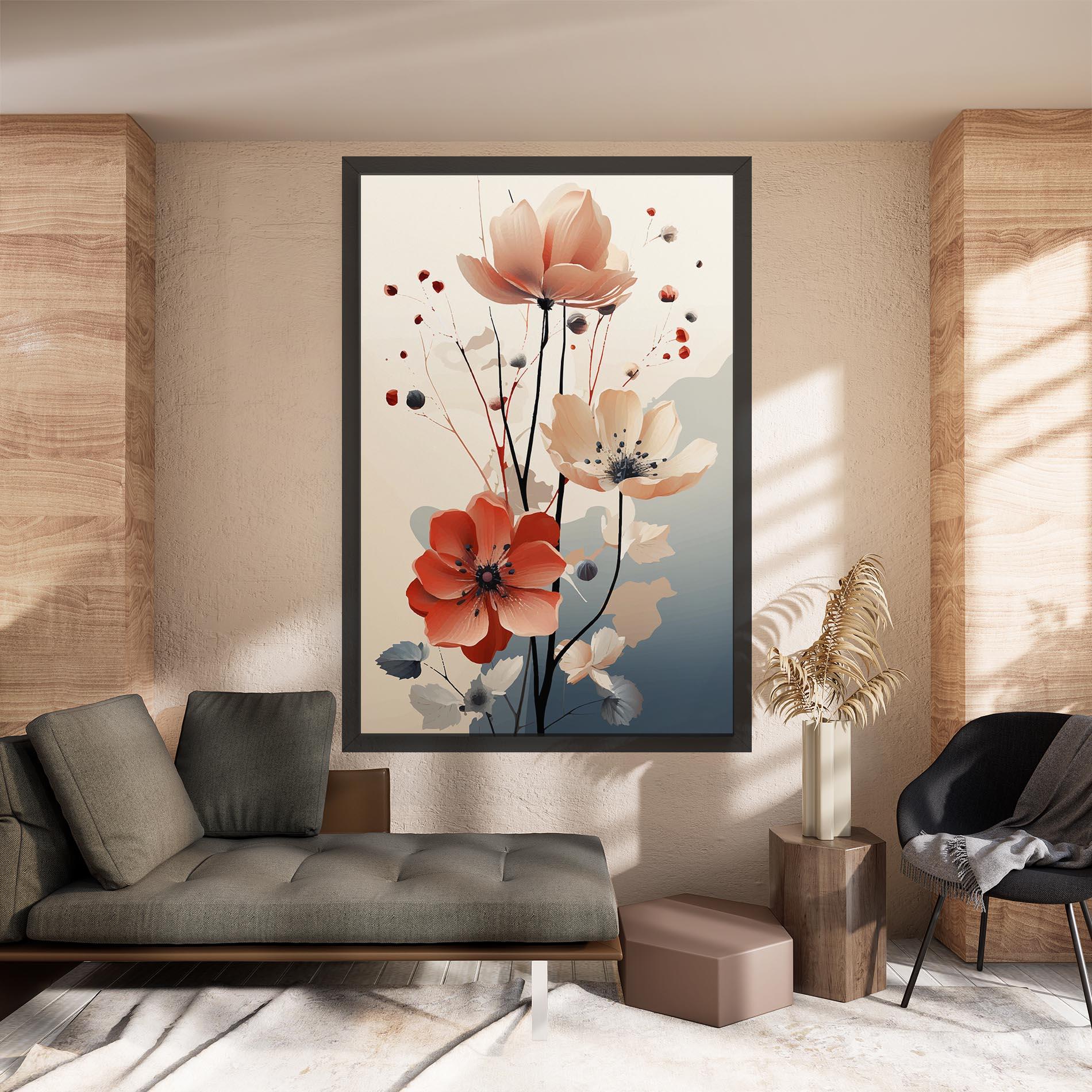 Vászonkép Cream Flower Nature mockup 8