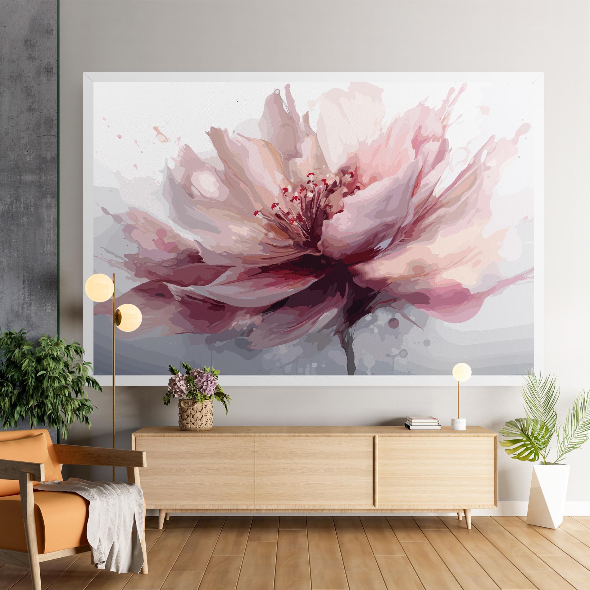Vászonkép Meditation Flower mockup 9