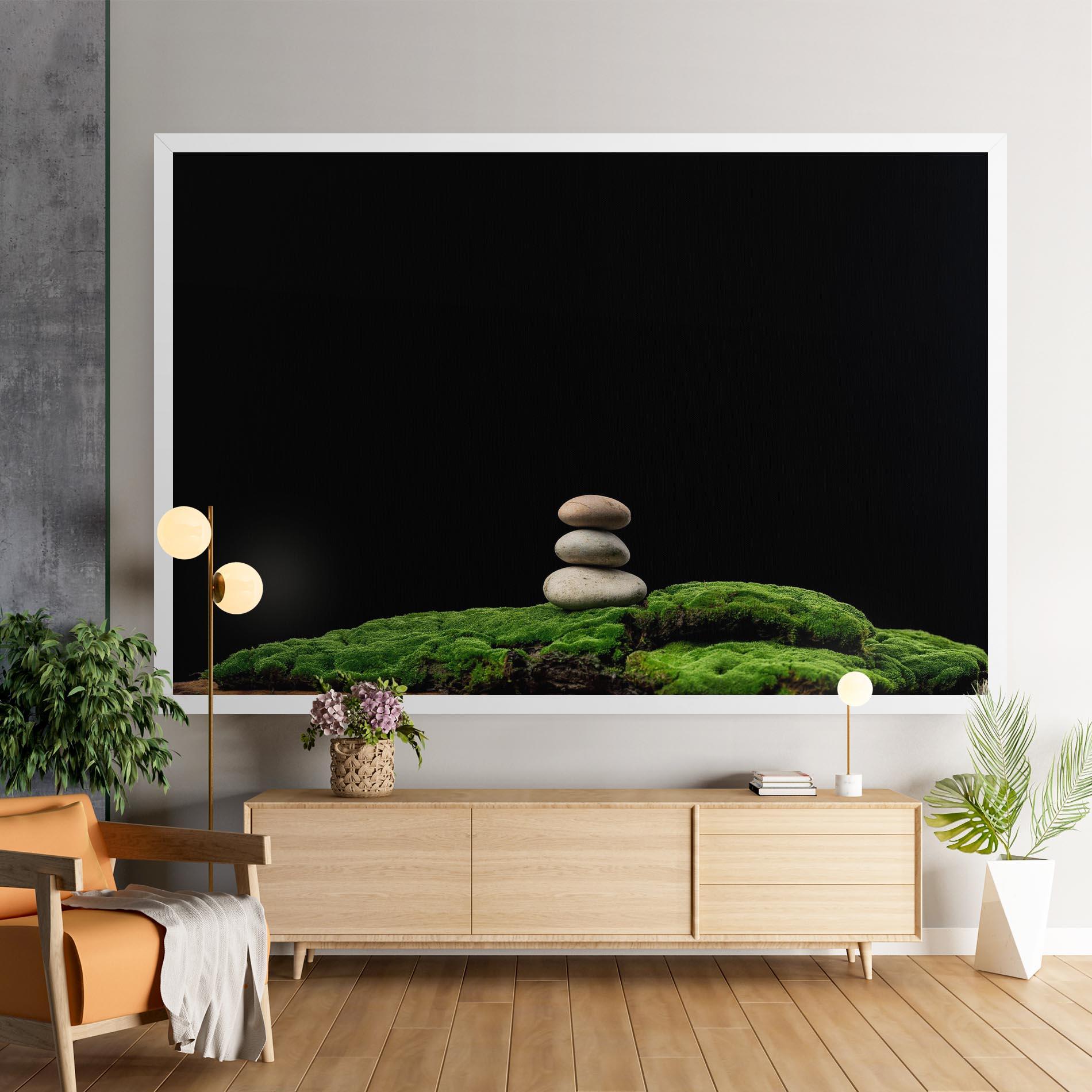 Vászonkép Three Stone Moss mockup 9