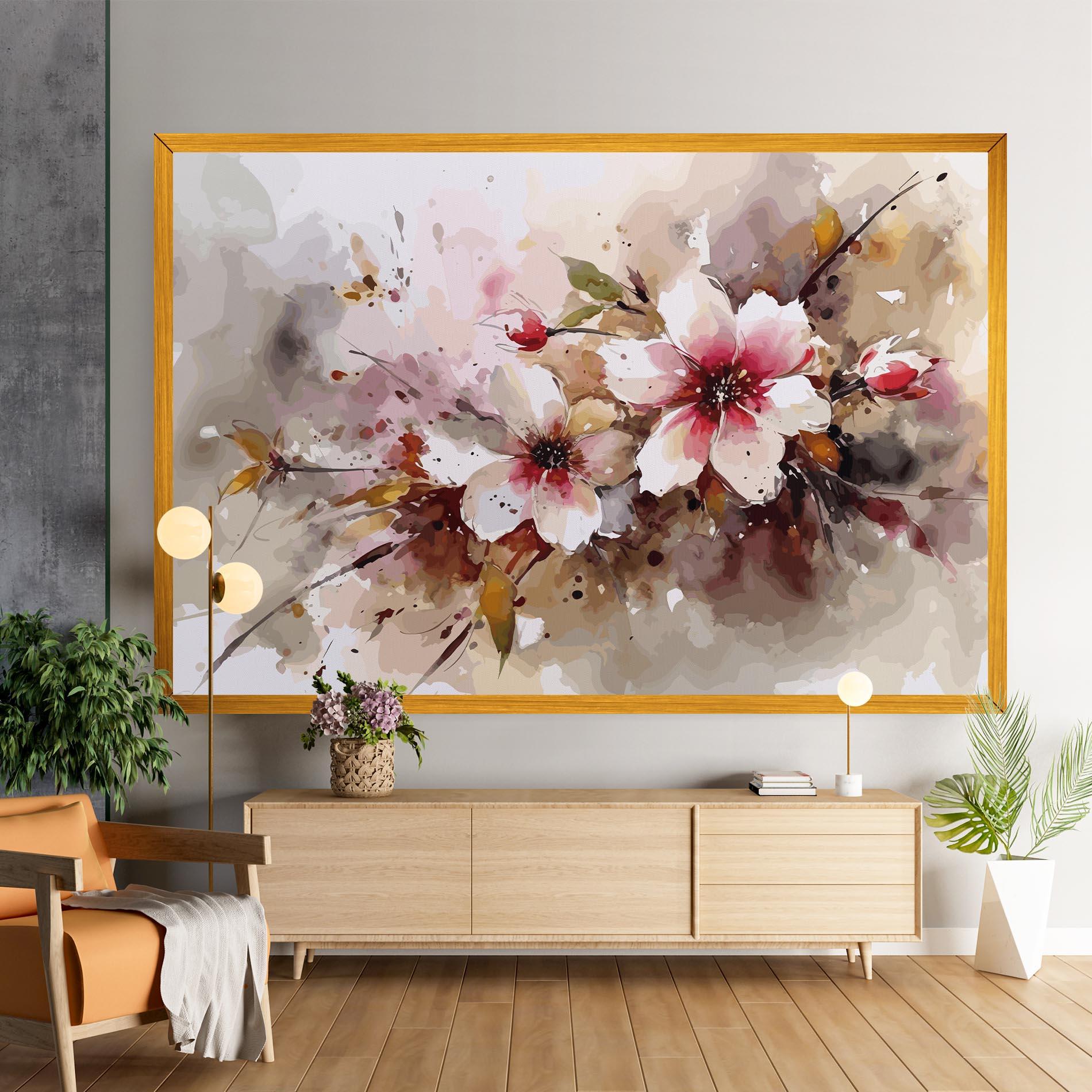 Vászonkép Beautiful Cherry Flower mockup 9