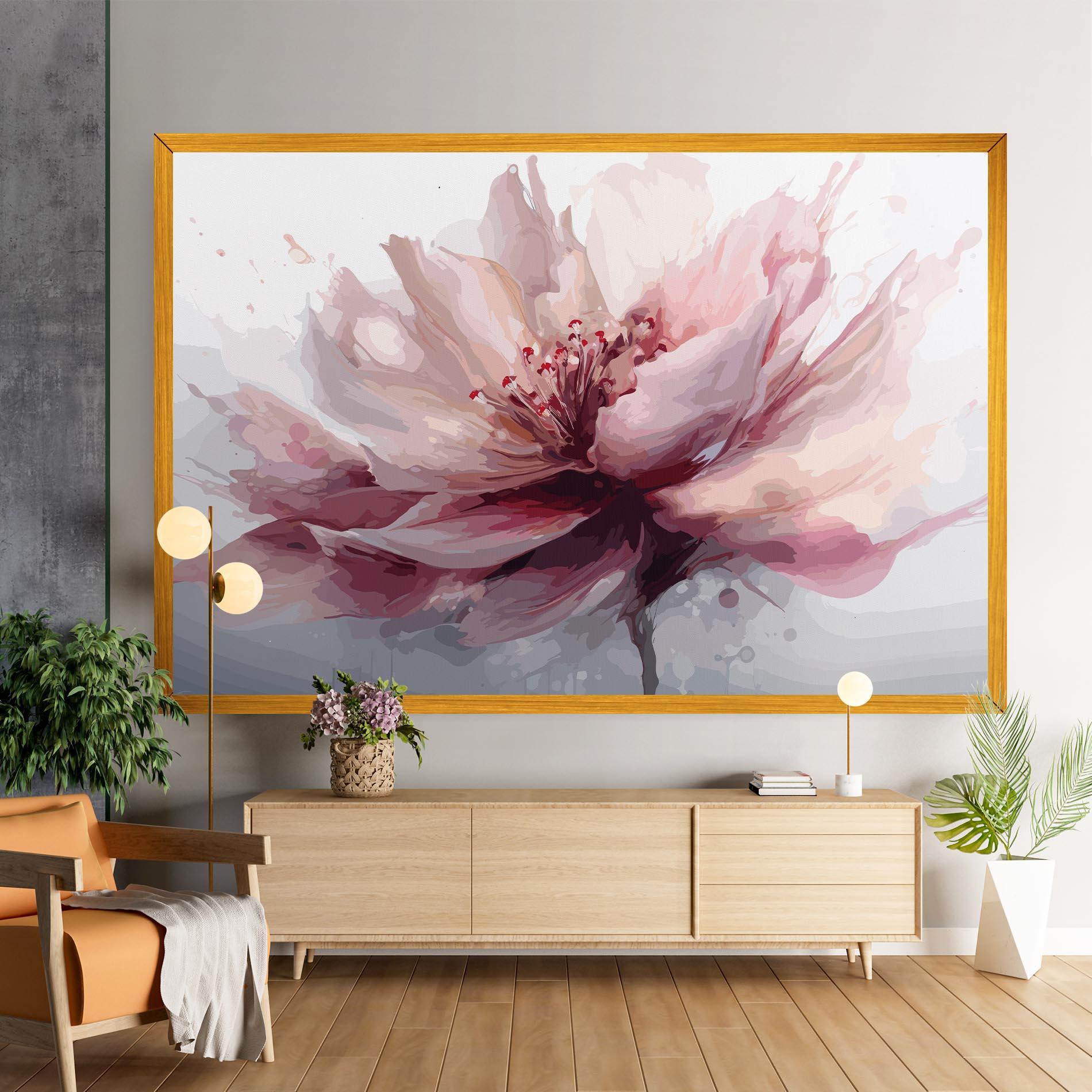 Vászonkép Meditation Flower mockup 9