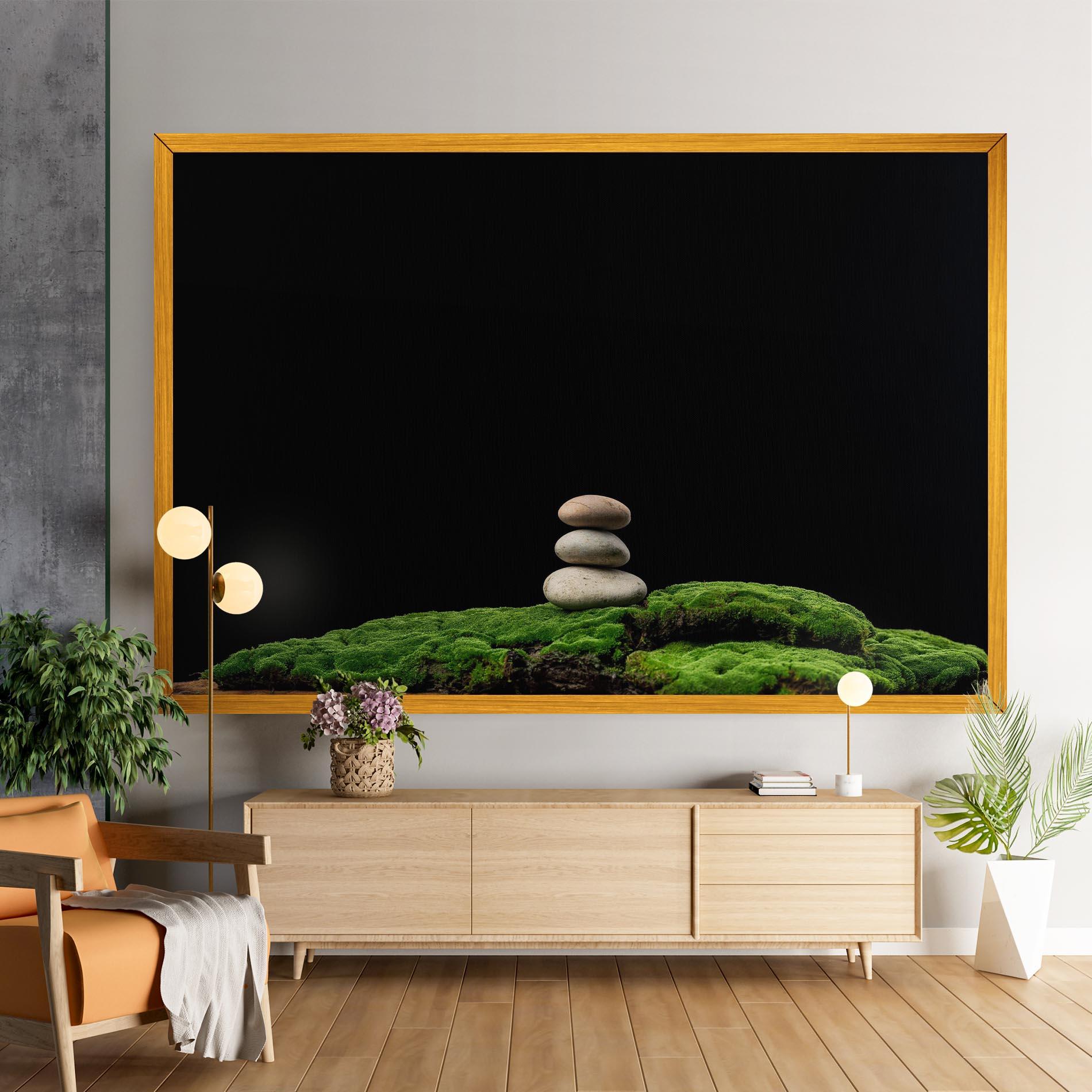 Vászonkép Three Stone Moss mockup 9