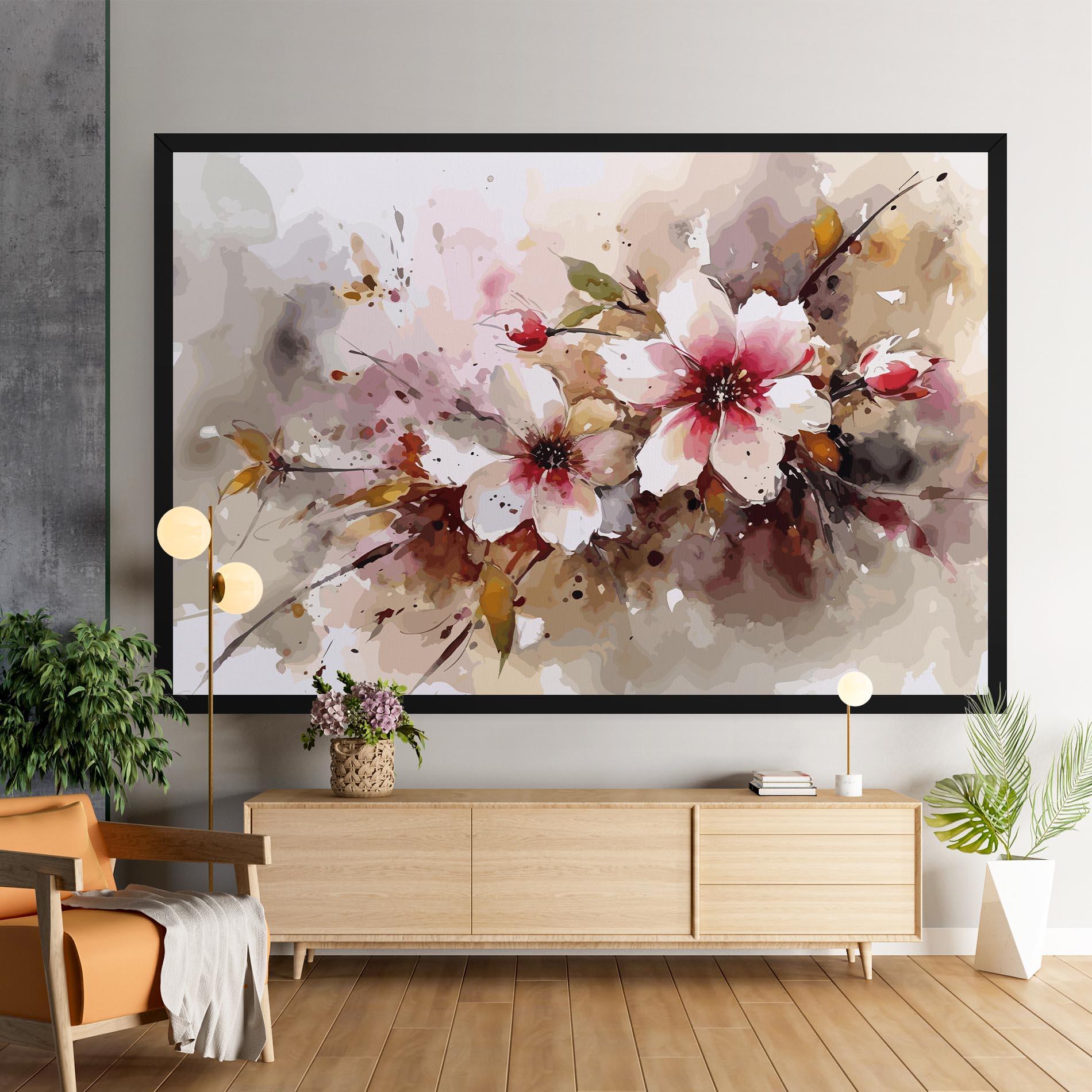 Vászonkép Beautiful Cherry Flower mockup 9