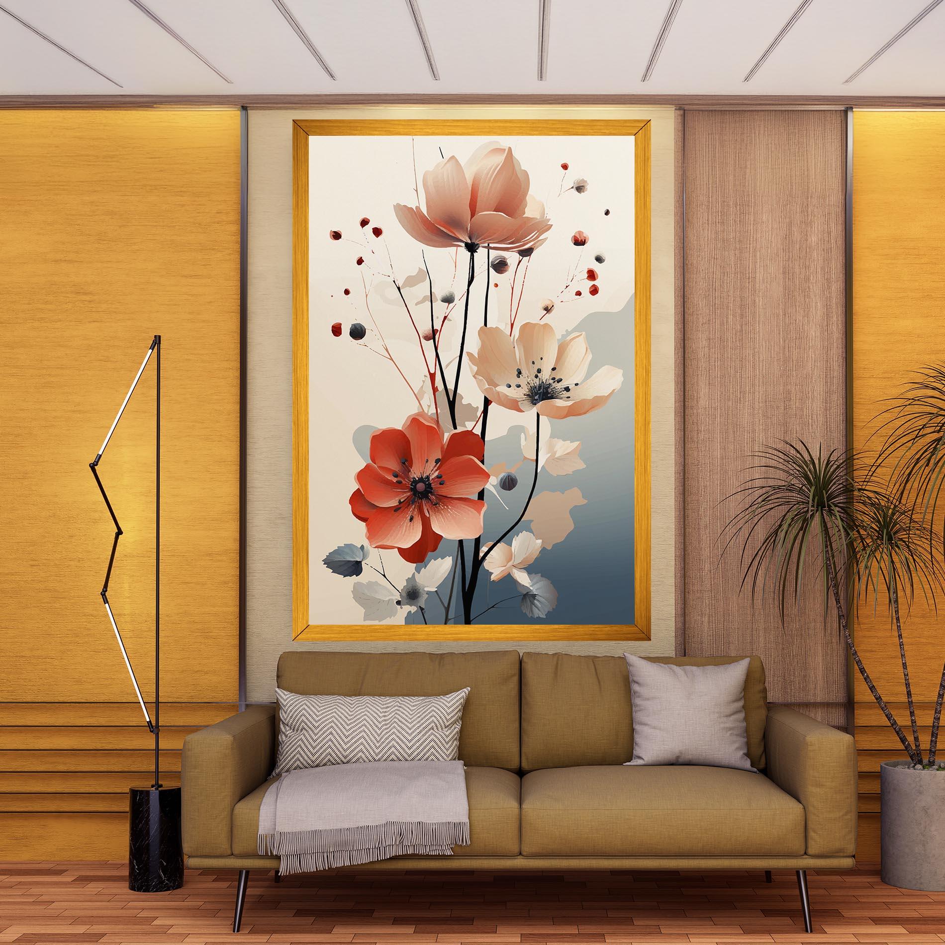 Vászonkép Cream Flower Nature mockup 9