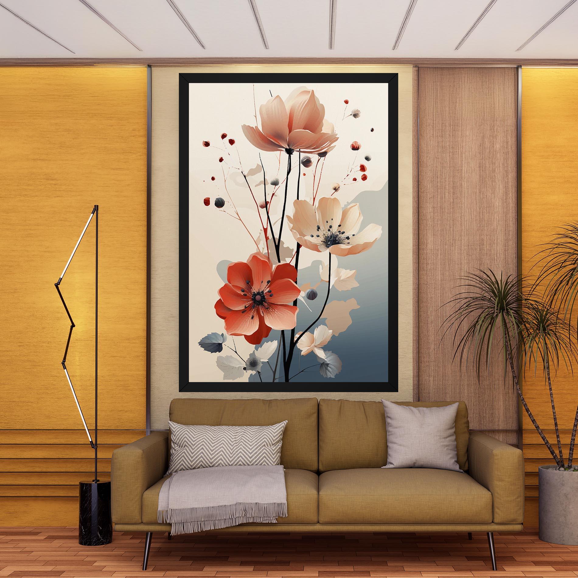 Vászonkép Cream Flower Nature mockup 9