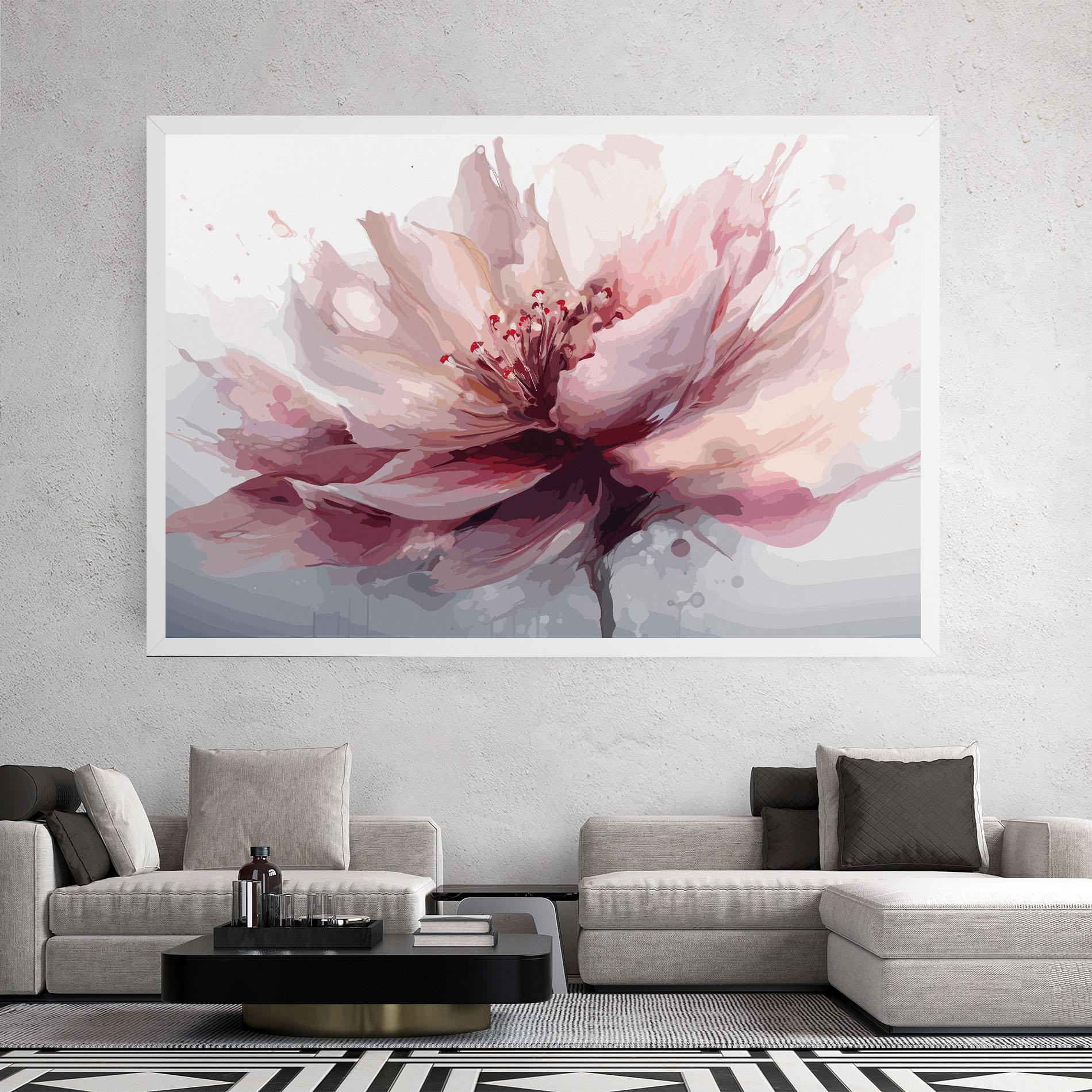 Vászonkép Meditation Flower mockup 2