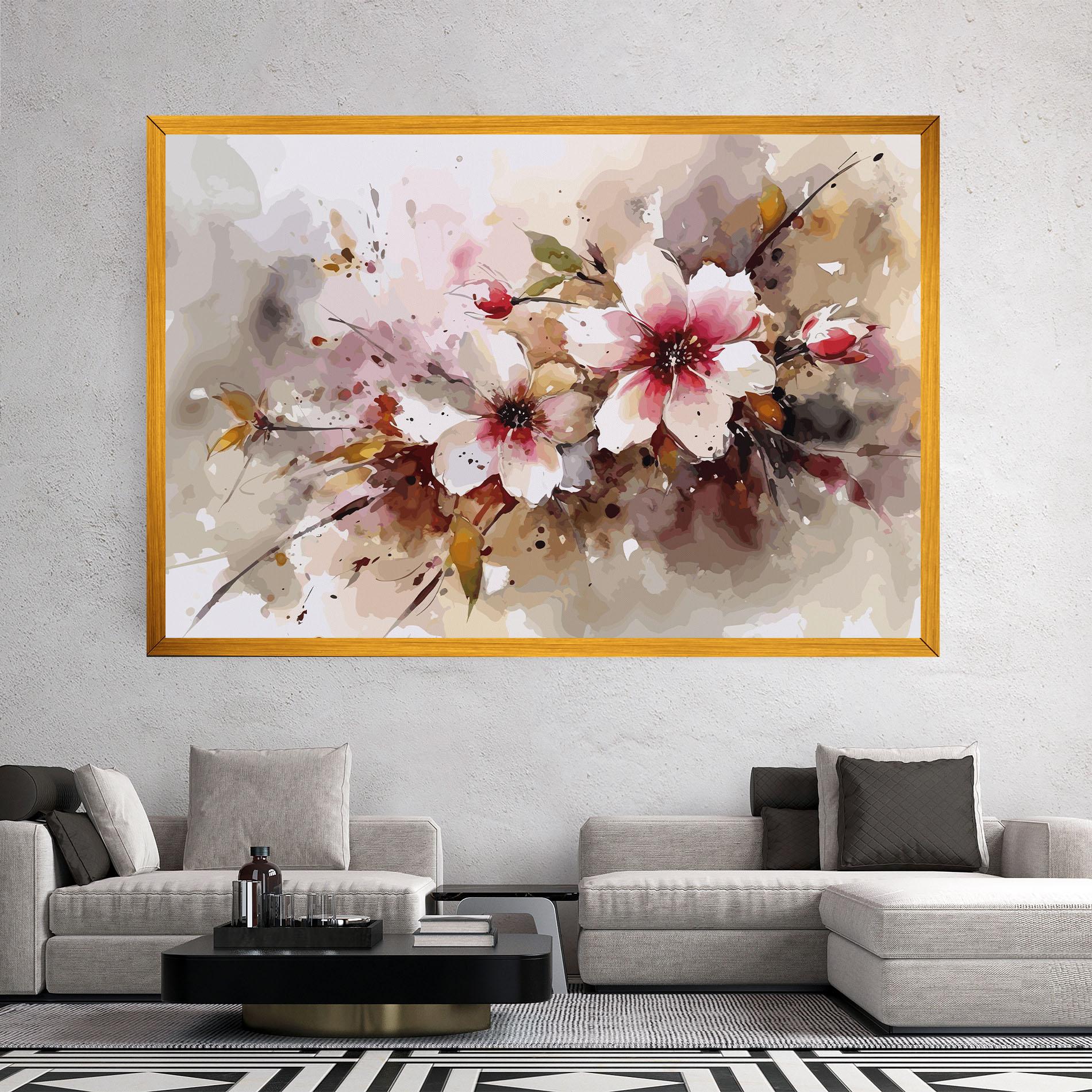 Vászonkép Beautiful Cherry Flower mockup 2