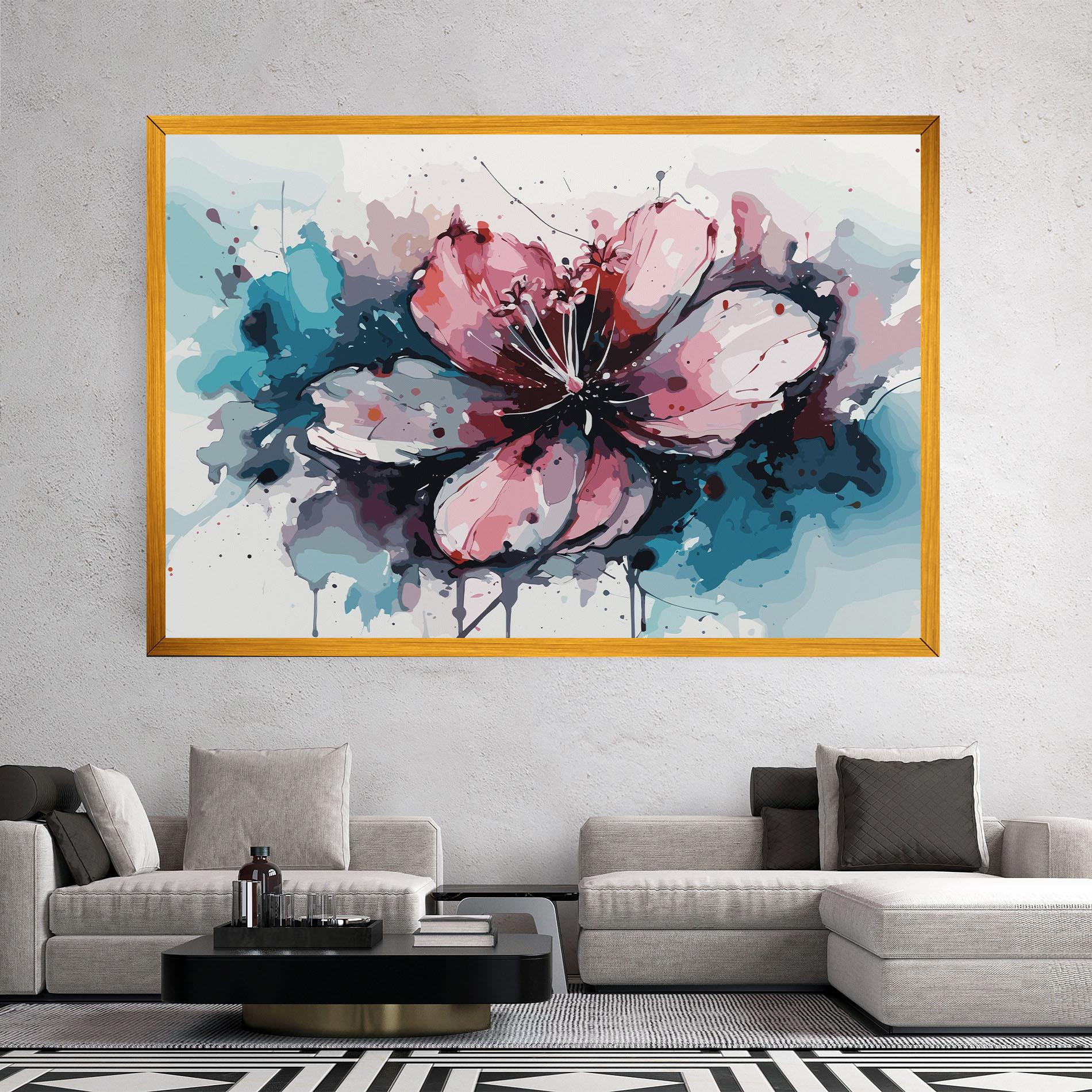 Vászonkép Pink Blue Nature mockup 2