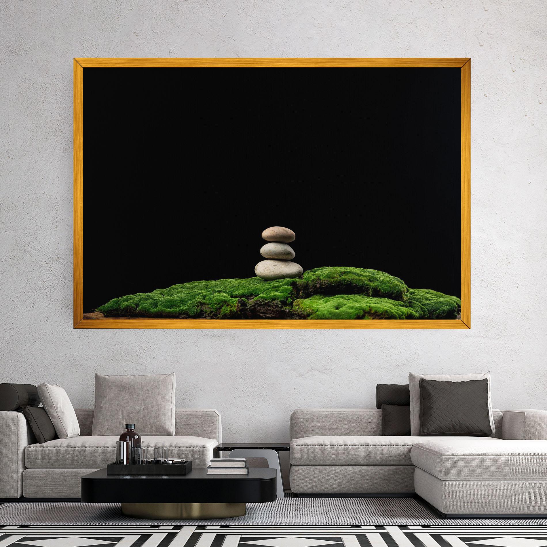 Vászonkép Three Stone Moss mockup 2