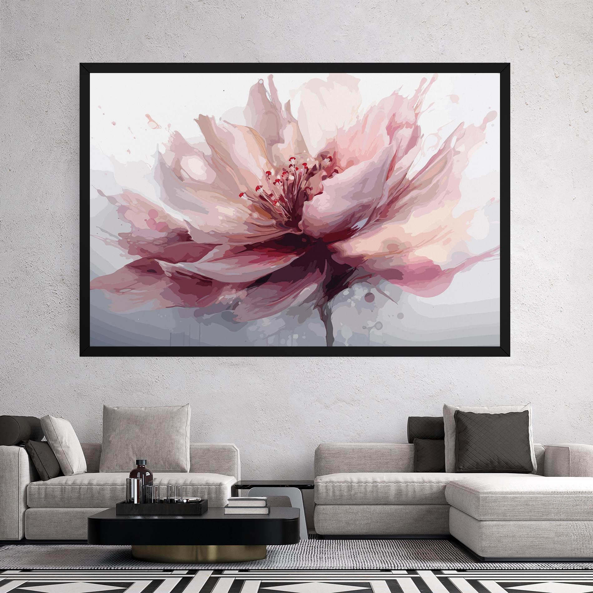 Vászonkép Meditation Flower mockup 2
