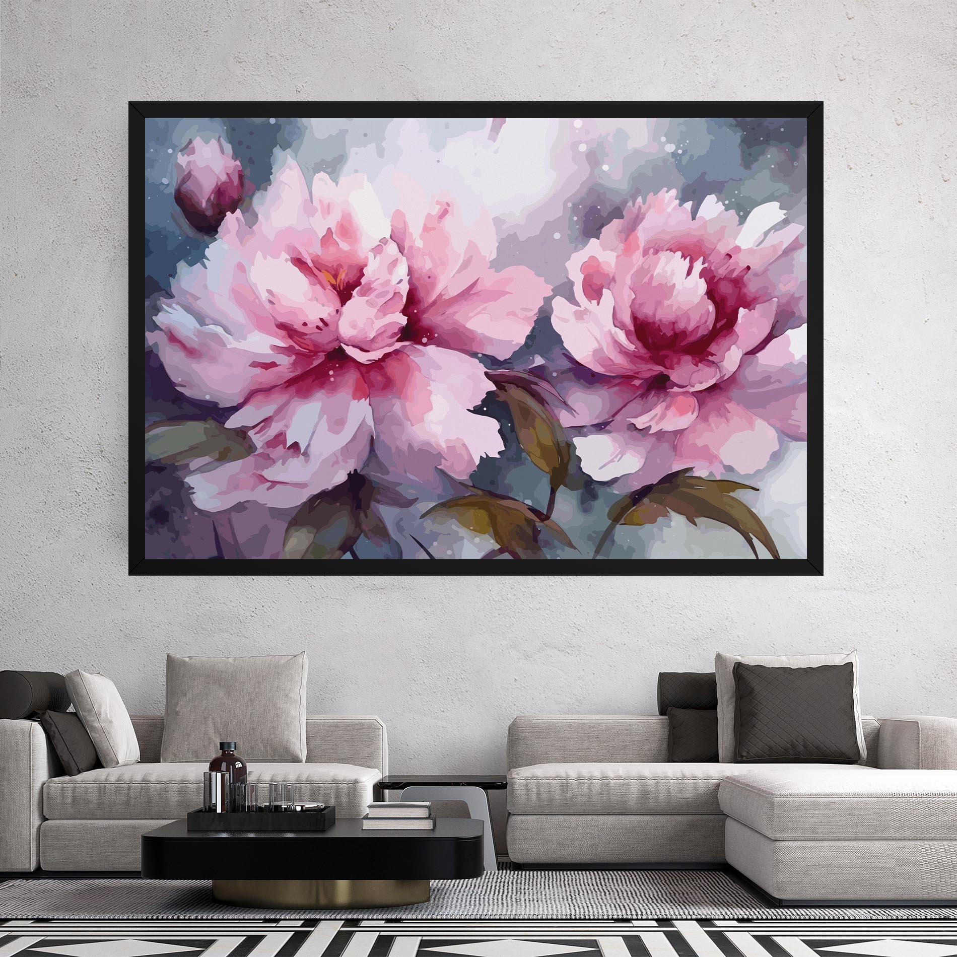 Vászonkép Pink Nature Flower mockup 2