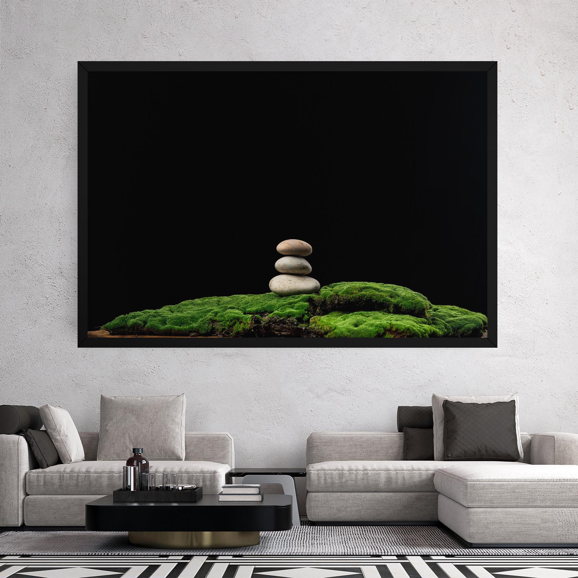 Vászonkép Three Stone Moss mockup 2