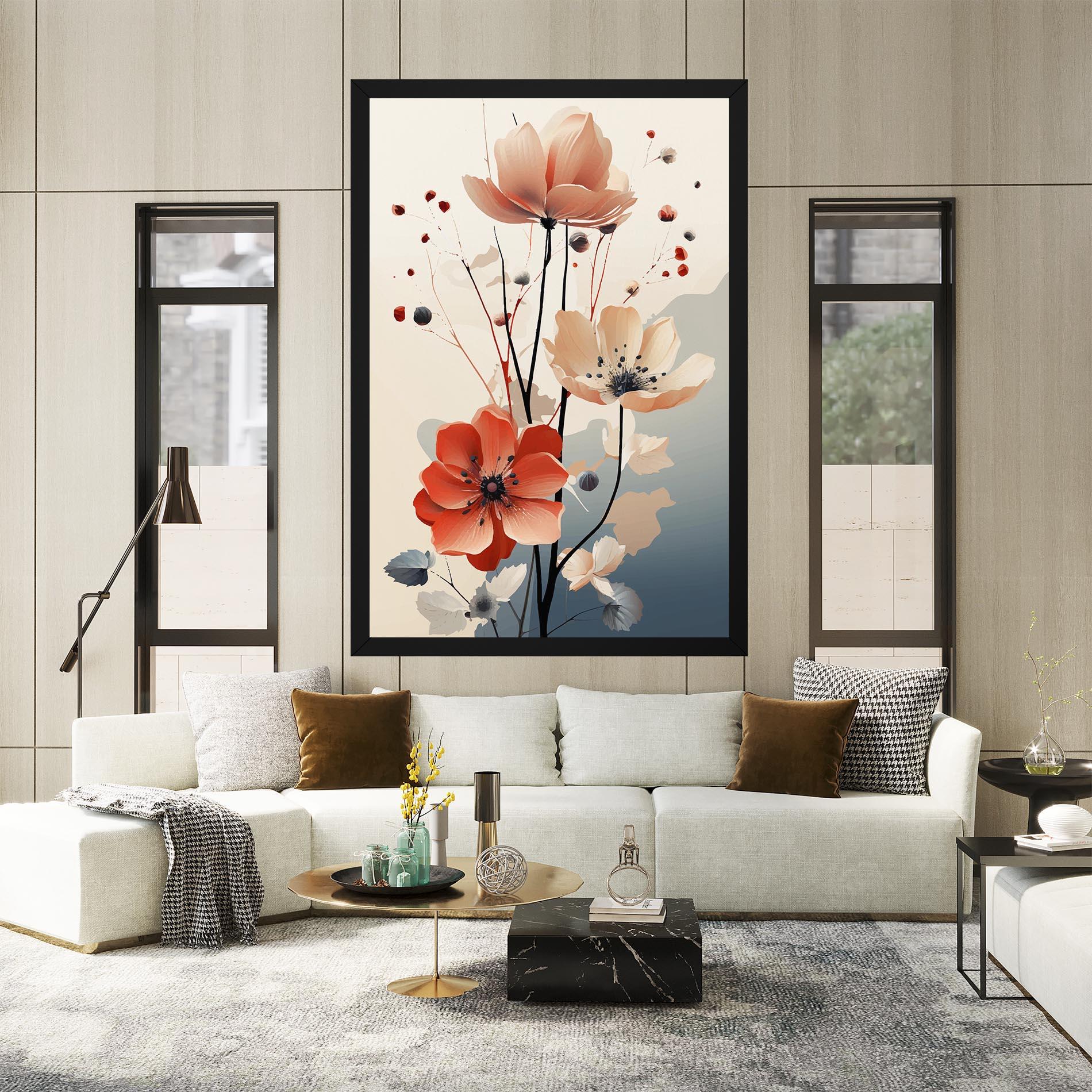 Vászonkép Cream Flower Nature mockup 2