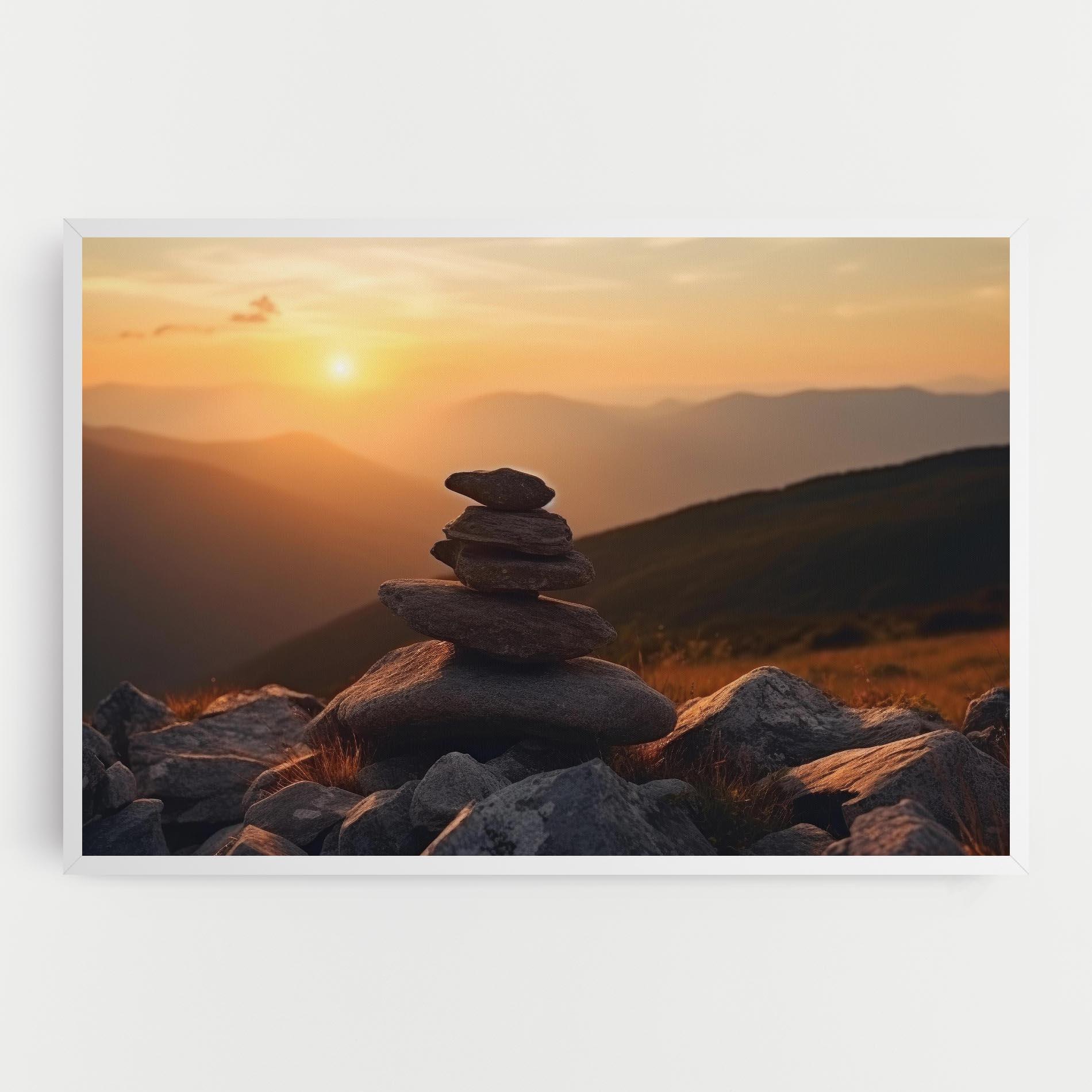Vászonkép Nature Sunset Stones mockup 0