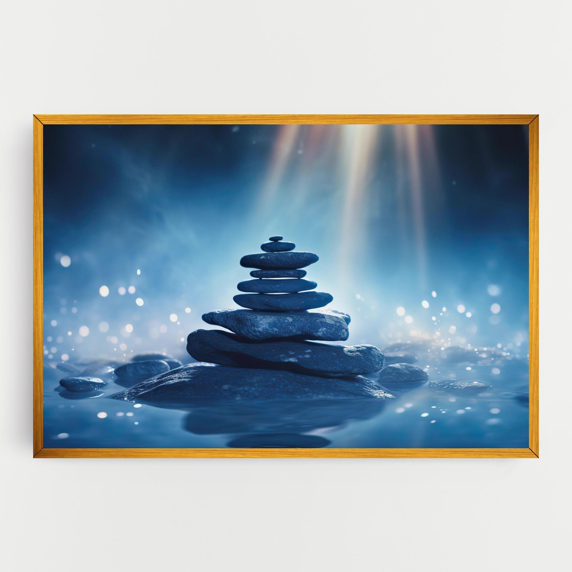Vászonkép Blue Light Stone mockup 0