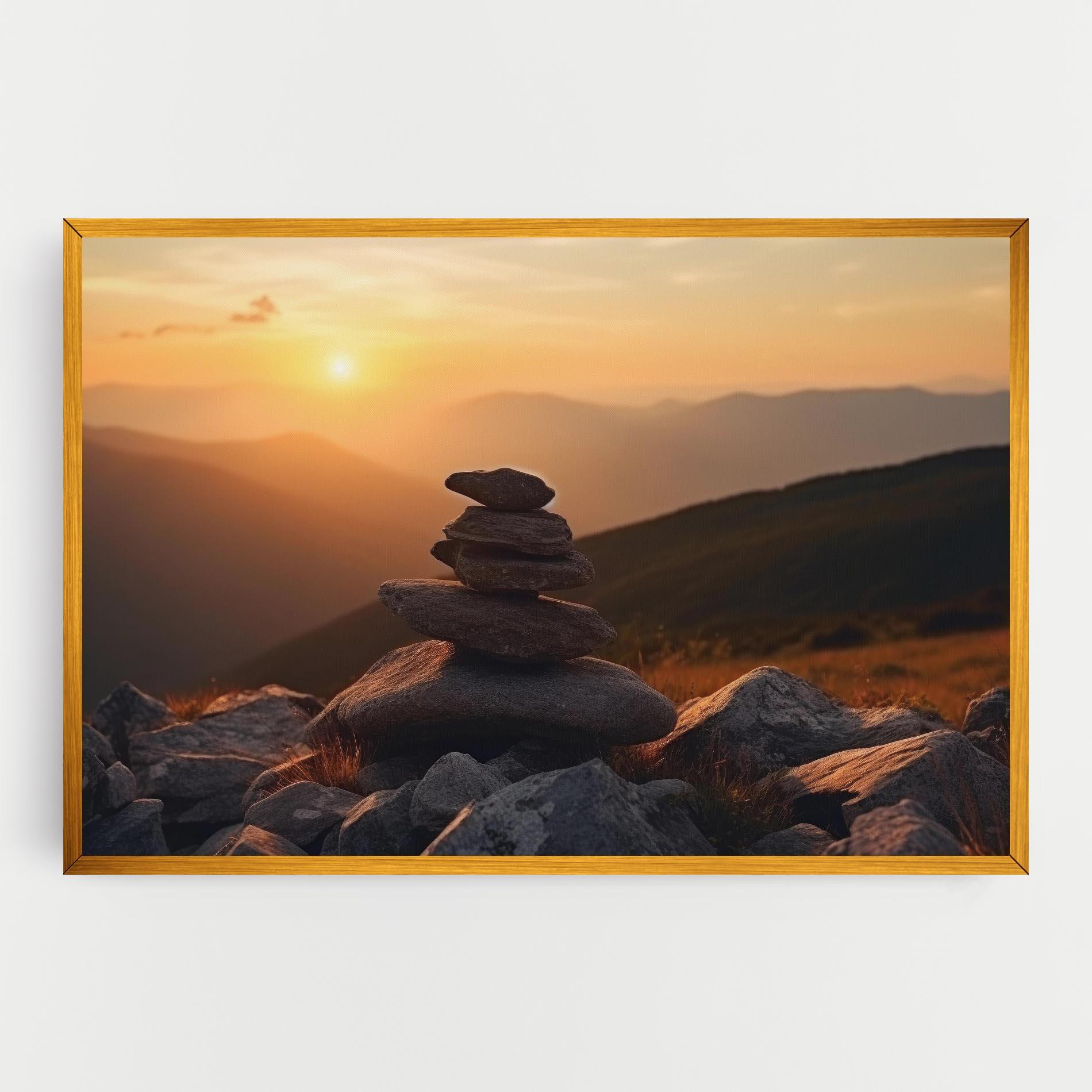 Vászonkép Nature Sunset Stones mockup 0