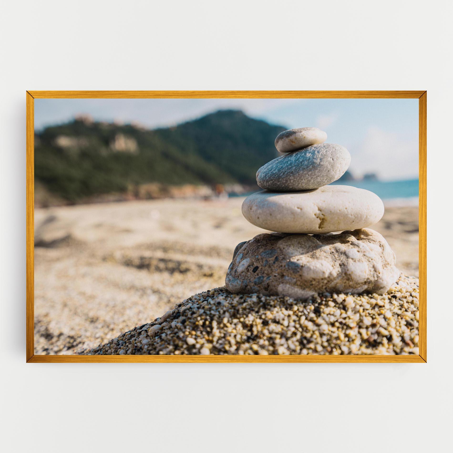Vászonkép Pyramid Stones Beach mockup 0