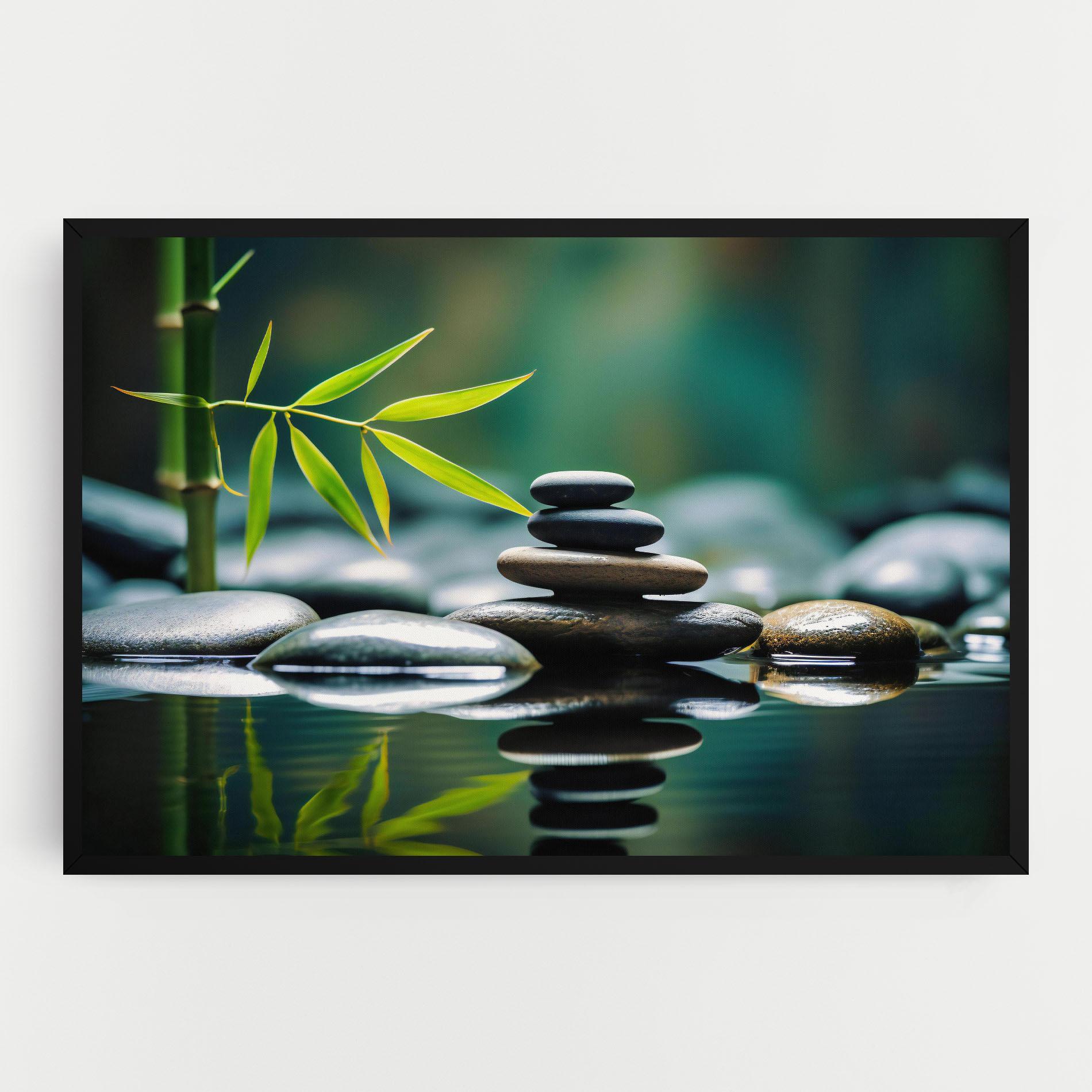 Vászonkép Bamboo Stones mockup 0