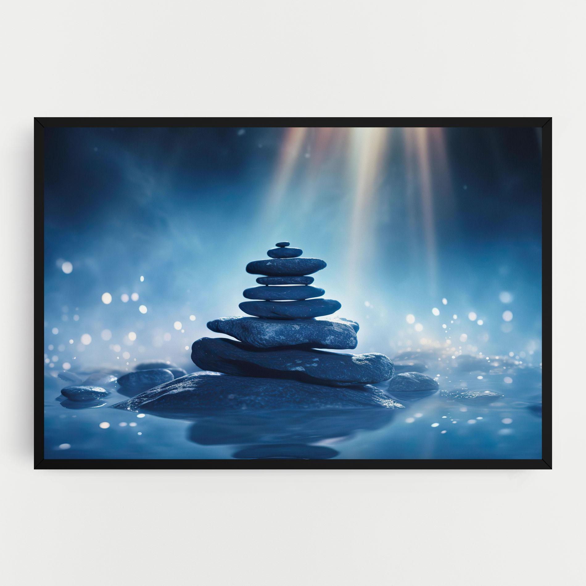 Vászonkép Blue Light Stone mockup 0