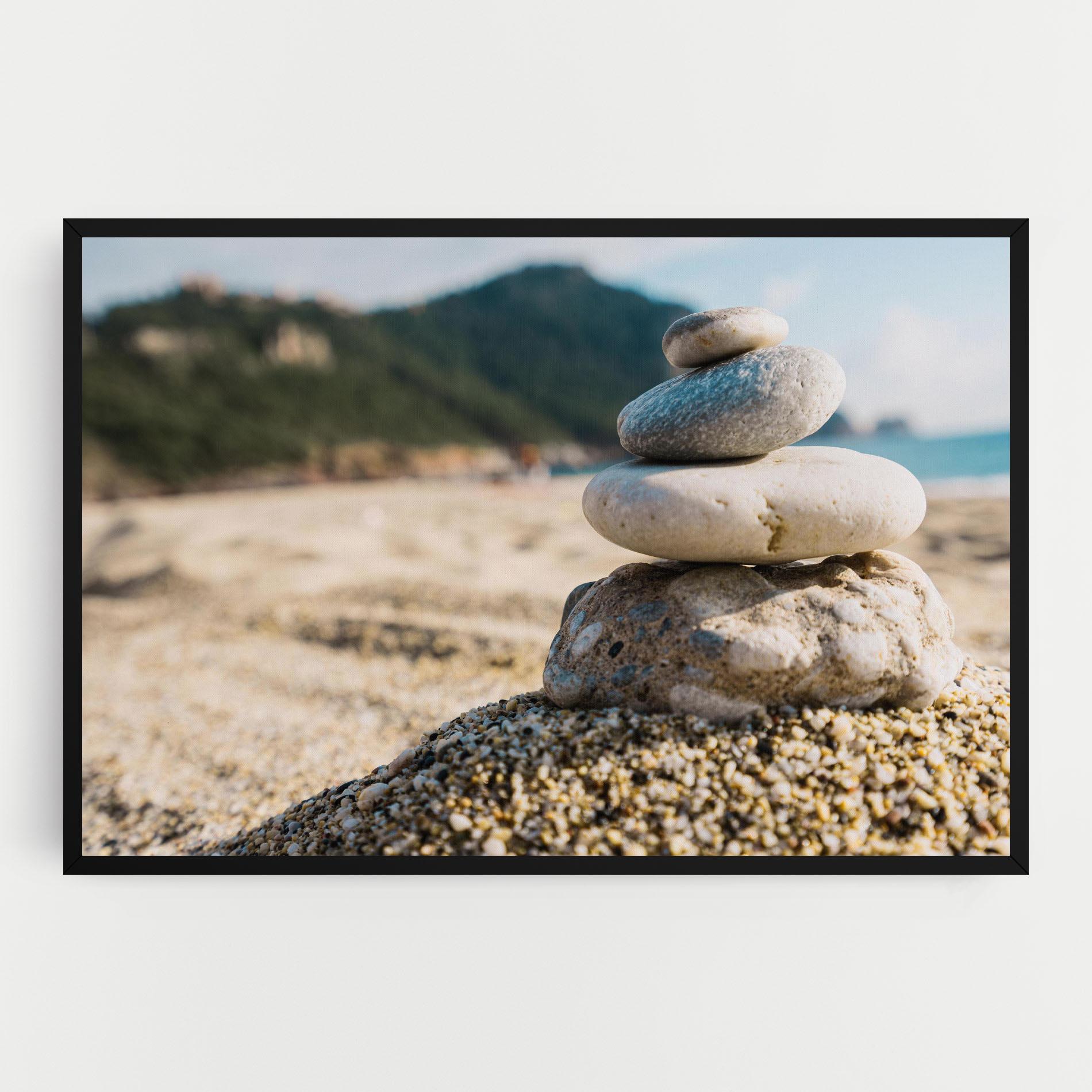 Vászonkép Pyramid Stones Beach mockup 0