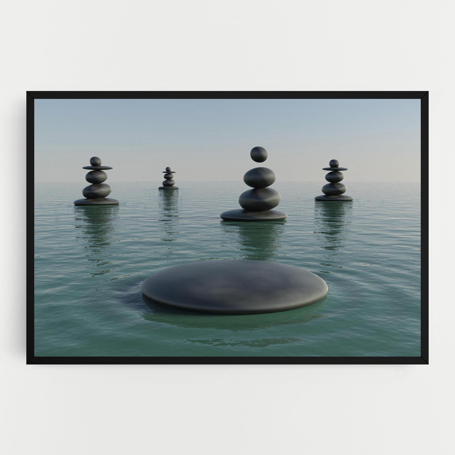 Vászonkép Zen Rock Pool mockup 0