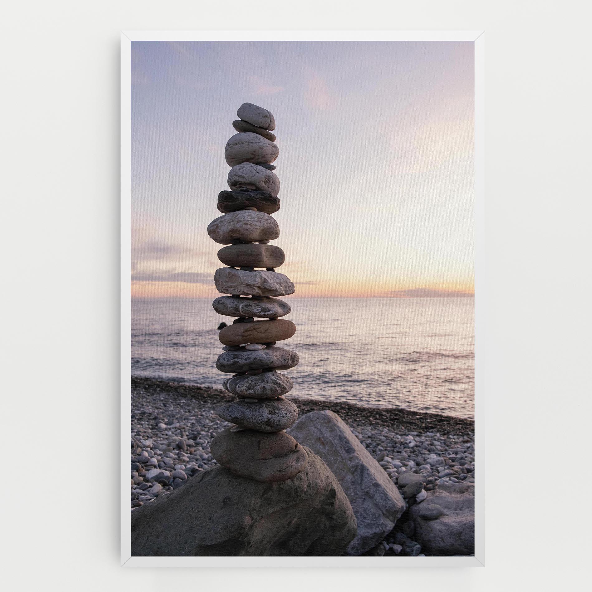Vászonkép Pebbles Seaside mockup 0