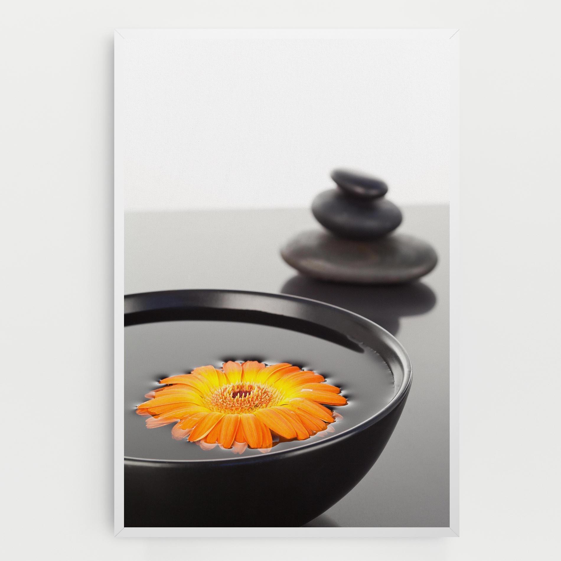Vászonkép Stone Orange Flower mockup 0