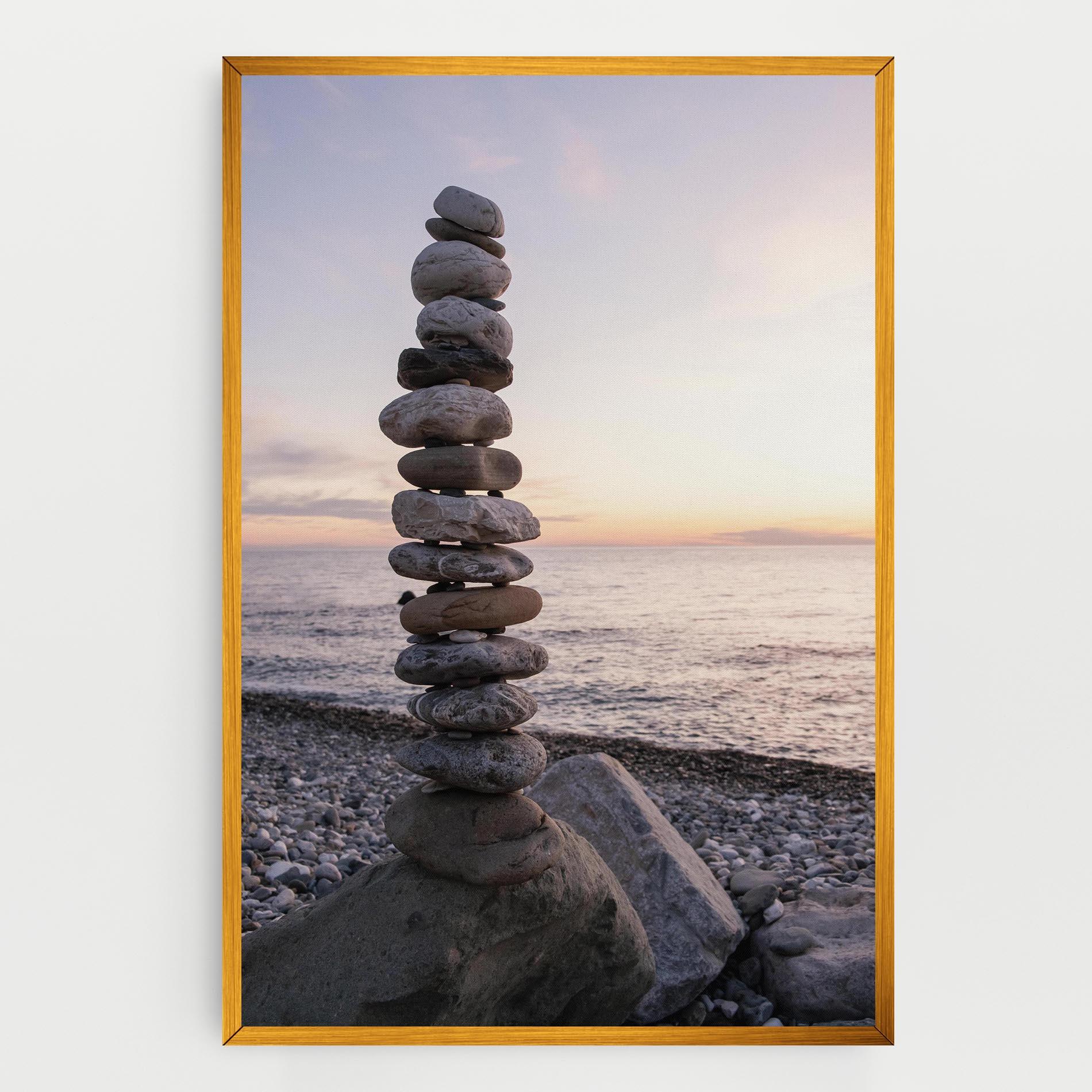 Vászonkép Pebbles Seaside mockup 0